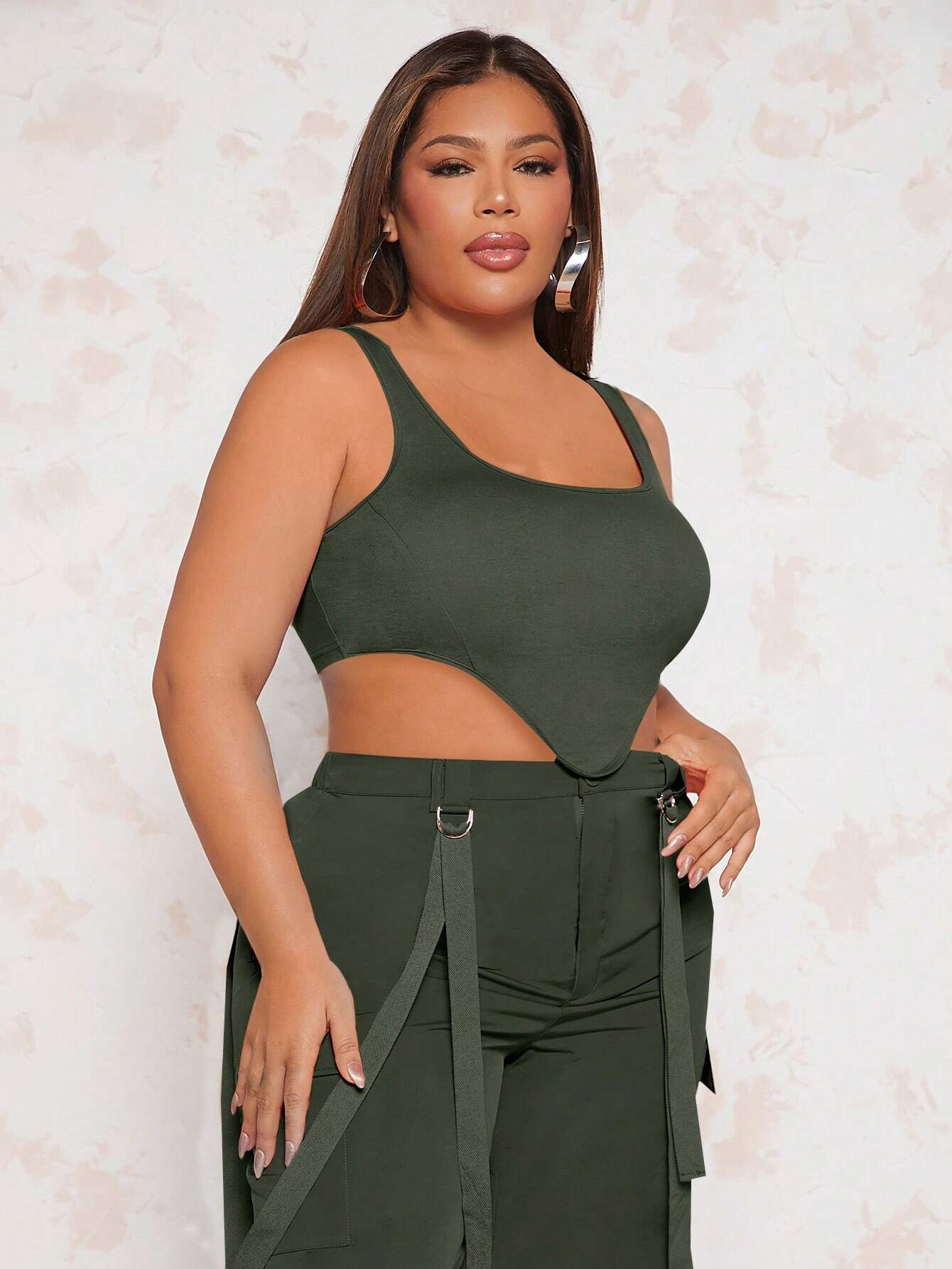 Sleeveless Hem Tank Top With PantsSleeveless Hem Tank Top With Pants - Image 3