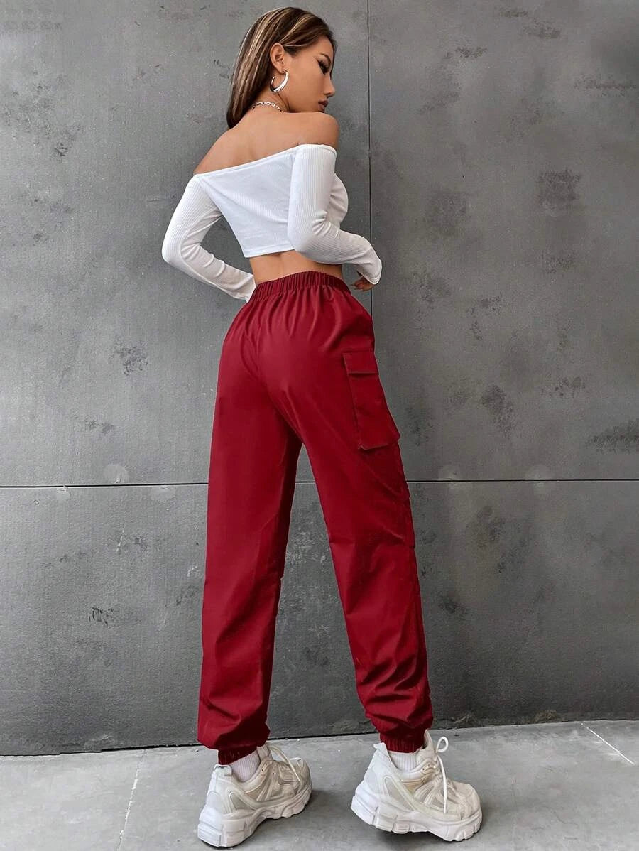 Casual Flap Pocket Side Jogger Pants – lifestyle view 21