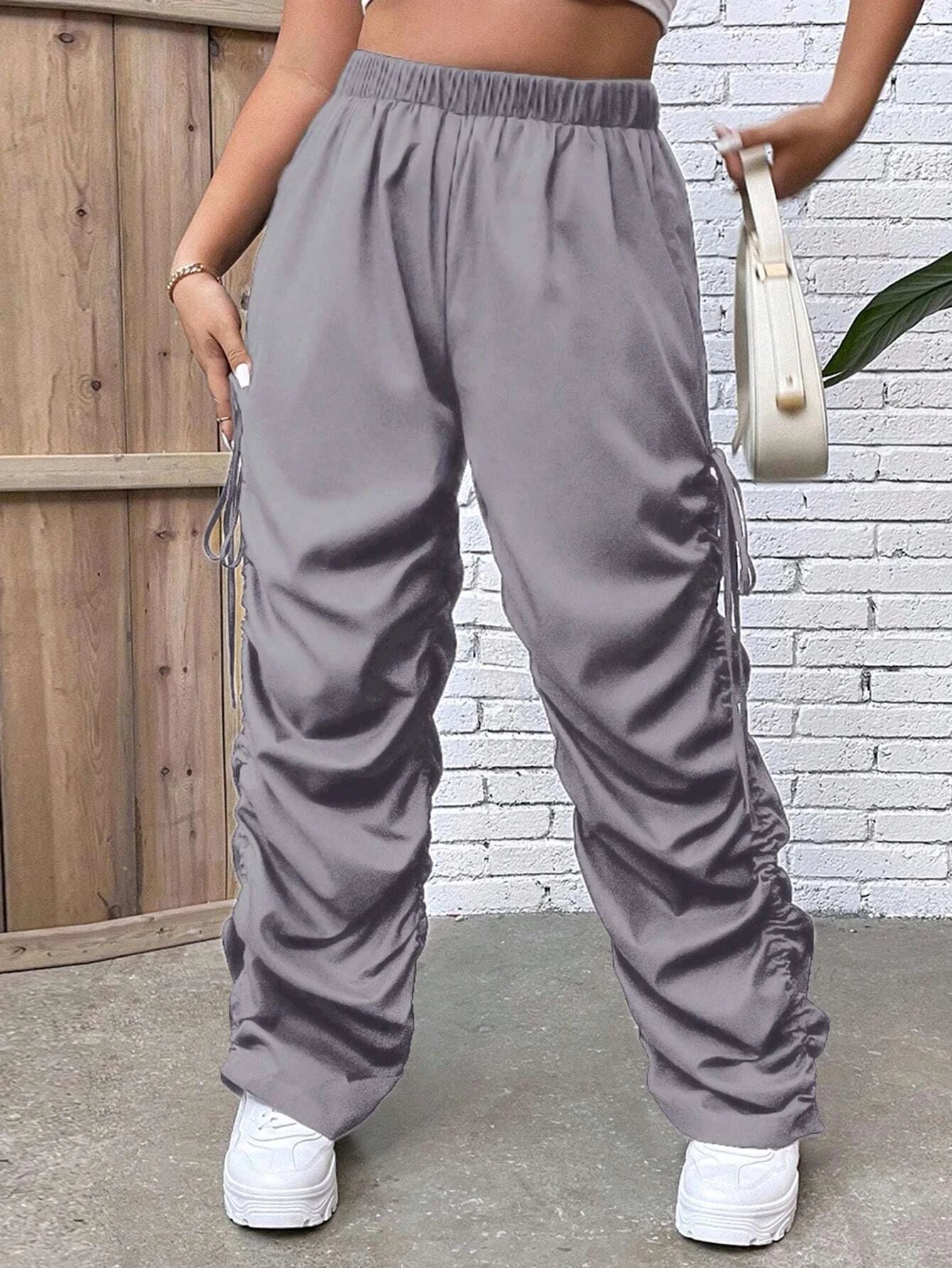 Drawstring Side Stacked Pant – lifestyle view 13