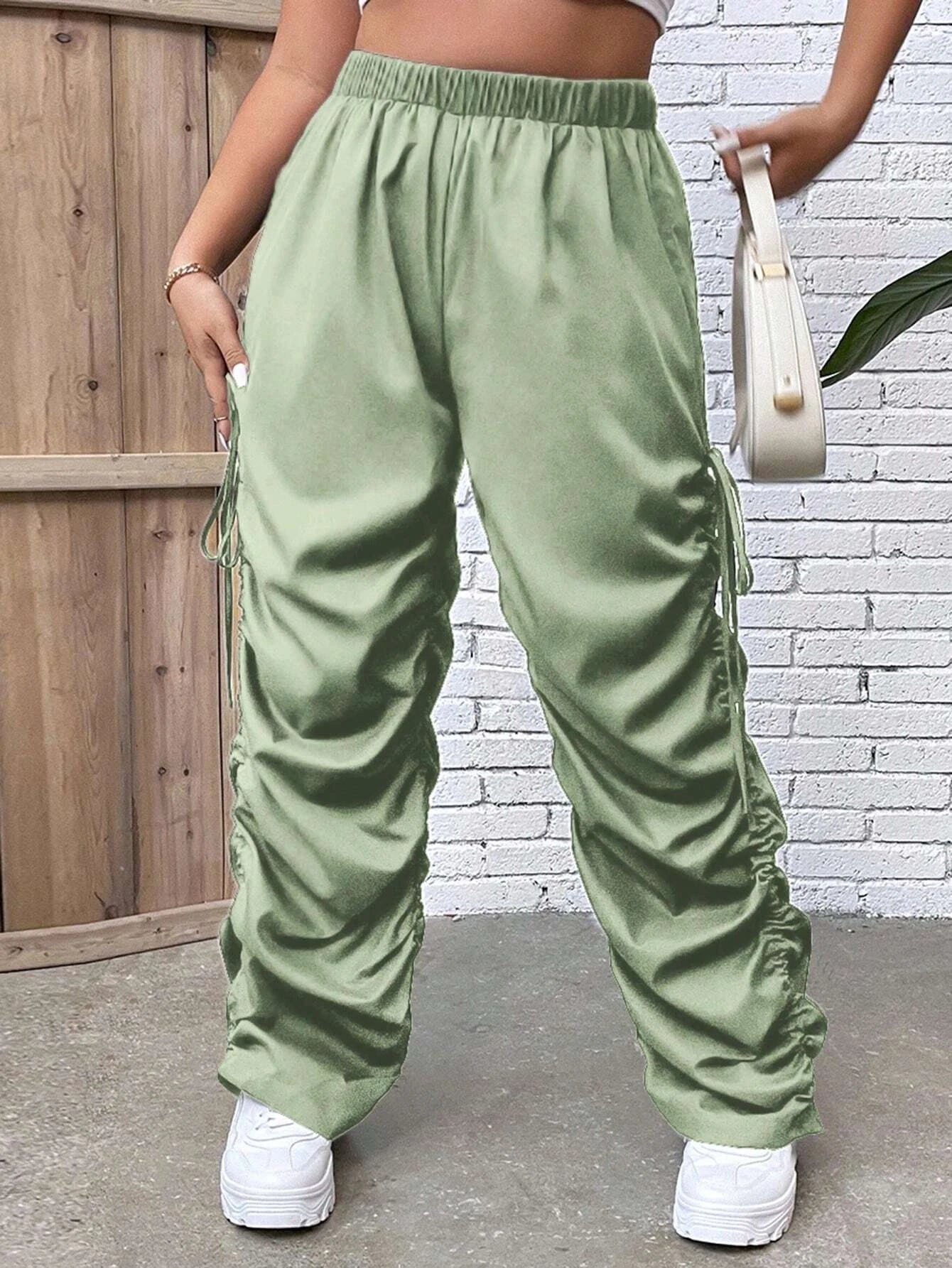 Drawstring Side Stacked Pant – lifestyle view 11
