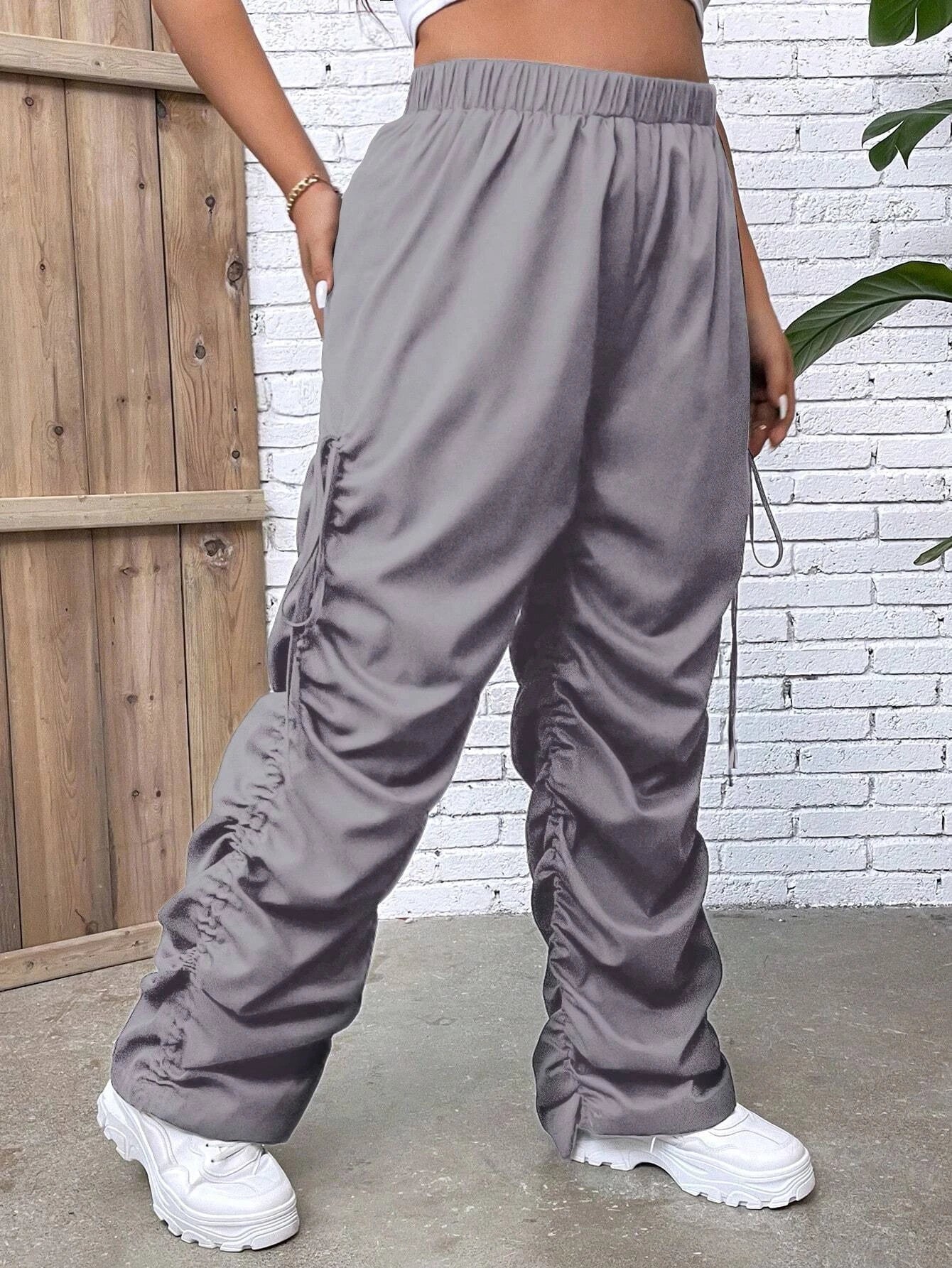 Drawstring Side Stacked Pant – lifestyle view 14