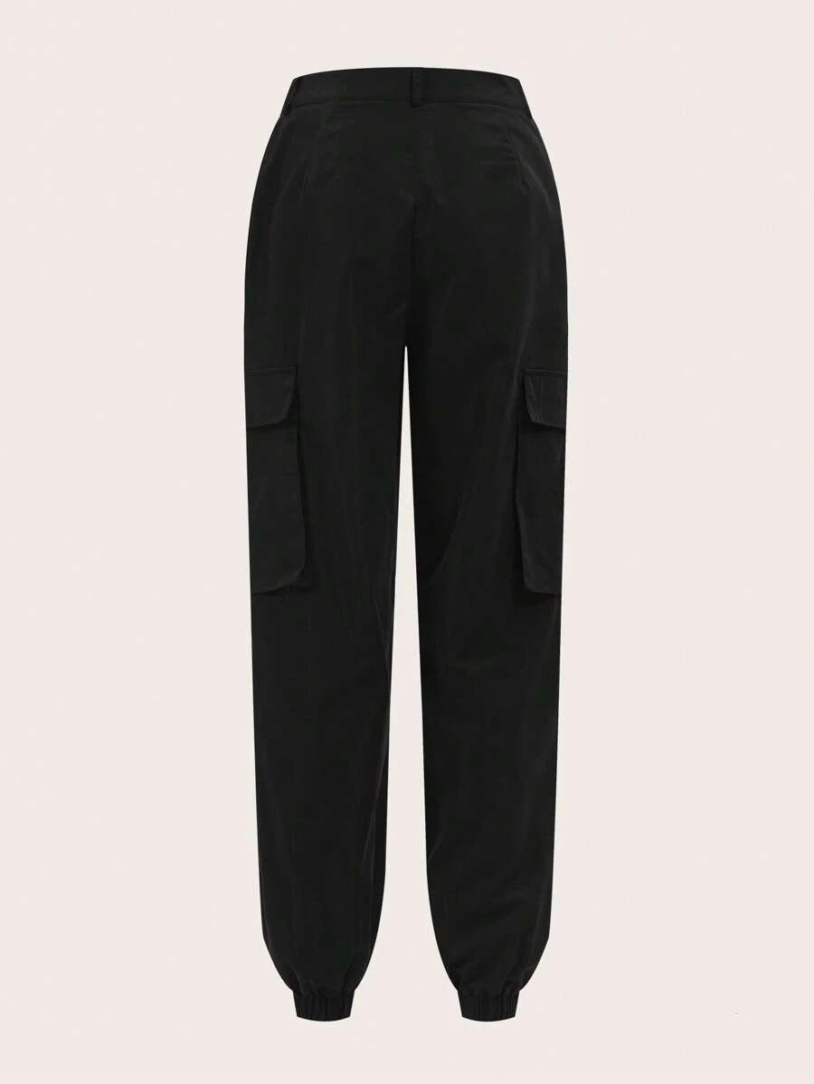 Side Pocket Flap Cargo Pants – side profile view