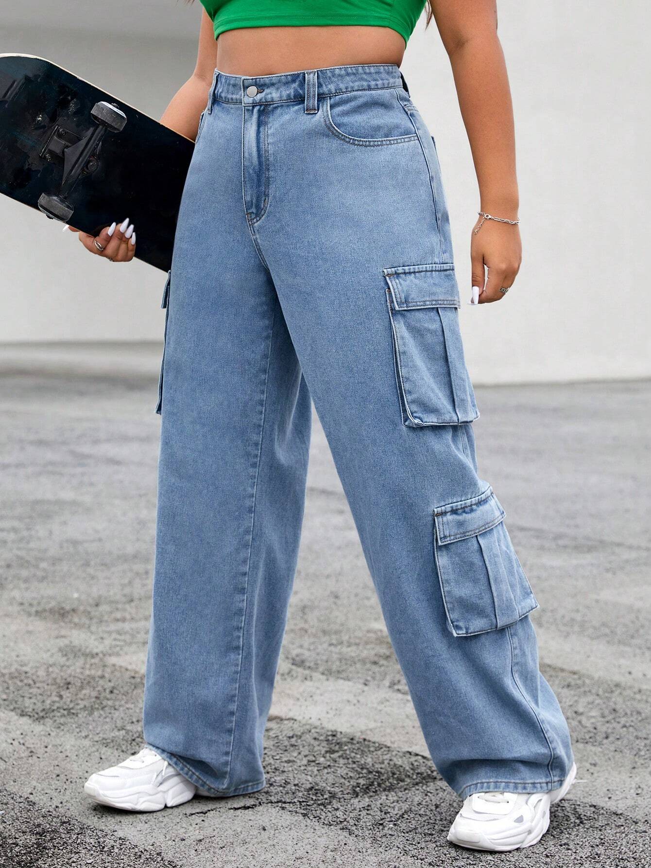 Side Pocket Cargo Pants Without Belt – styled outfit view