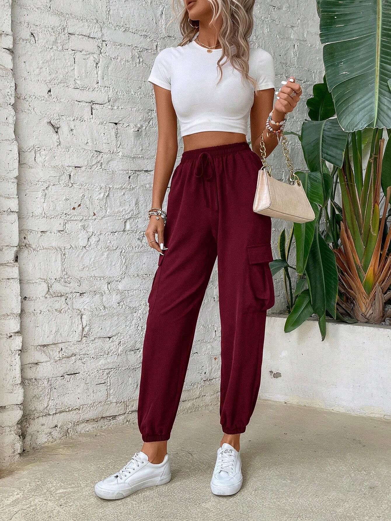 Casual Regular Fit Plain Jogger – fabric detail close-up