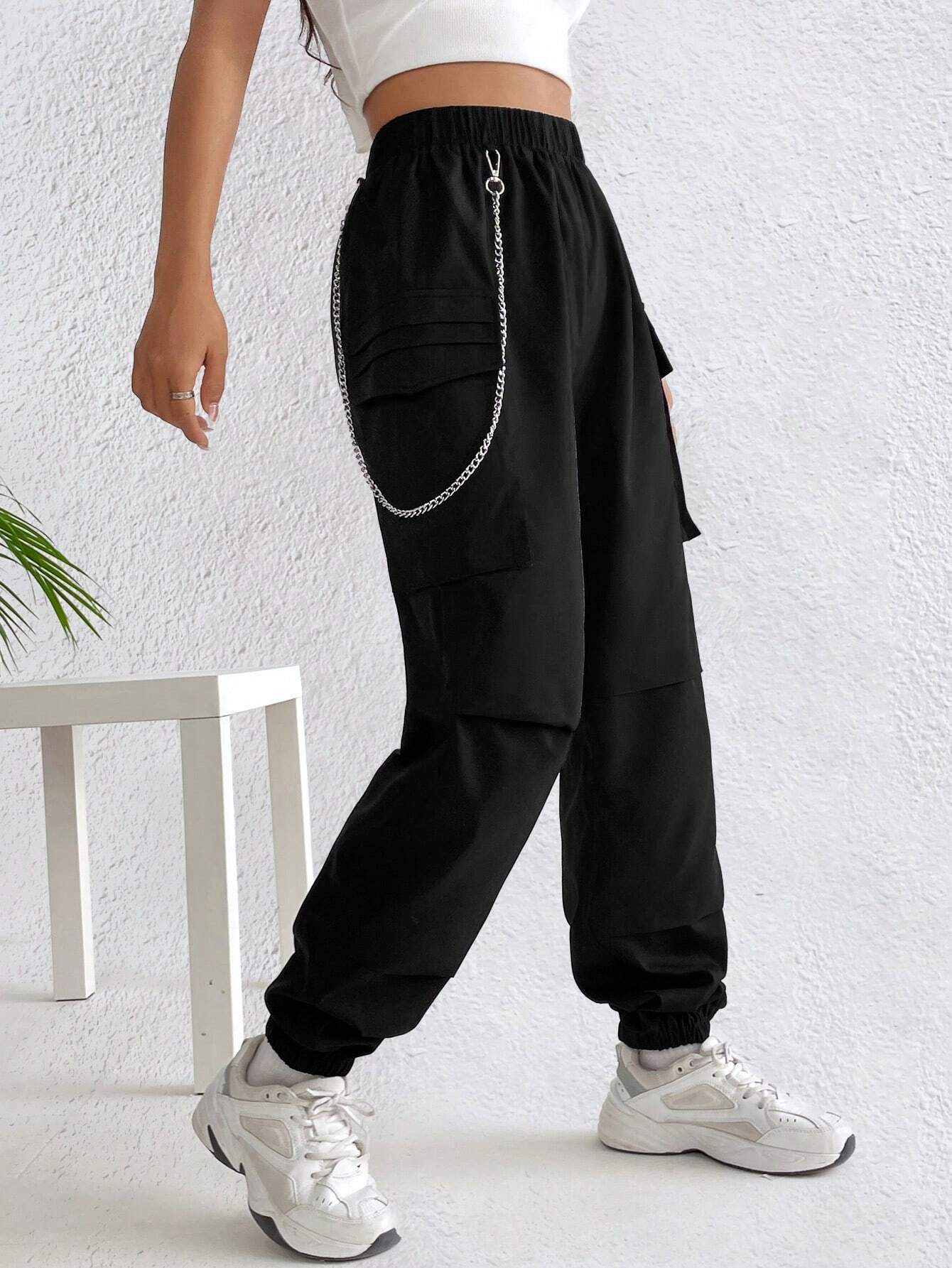Side Chain Detail Cargo Pants – back view detail
