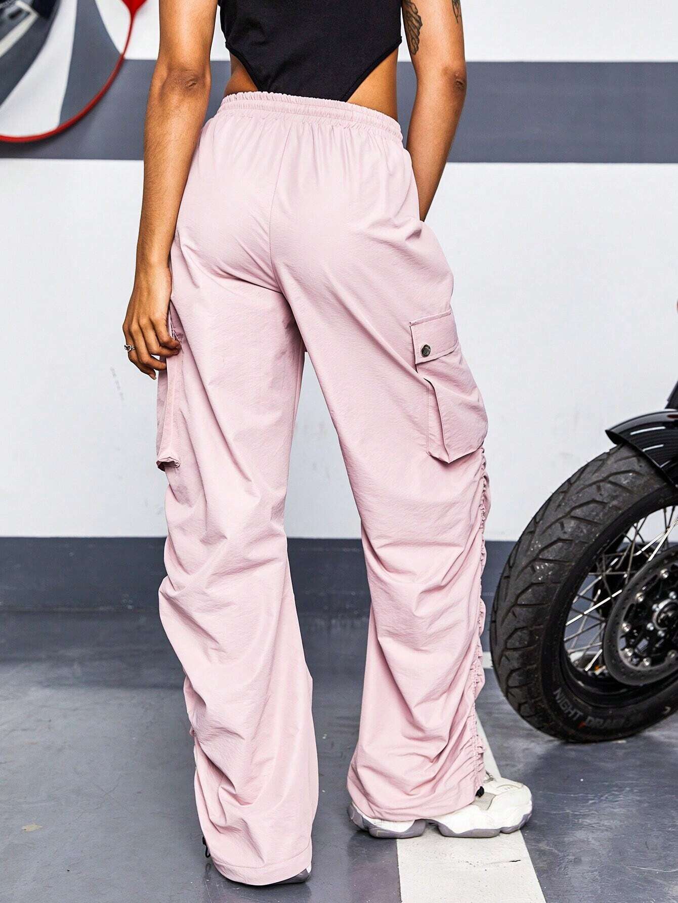 Casual Waist Pocket Cargo Pants – side profile view
