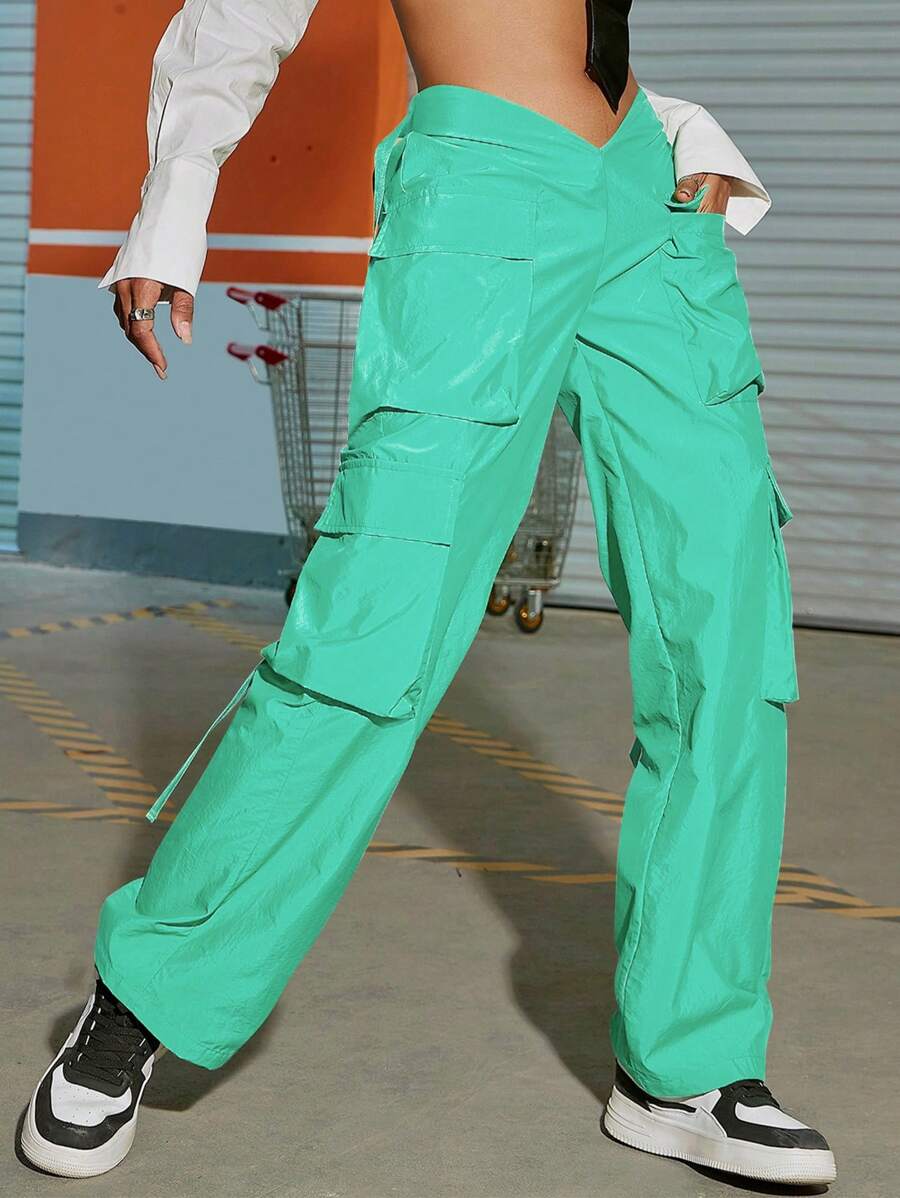 Casual Street Flap Pocket Side Cargo Pants – lifestyle view 19