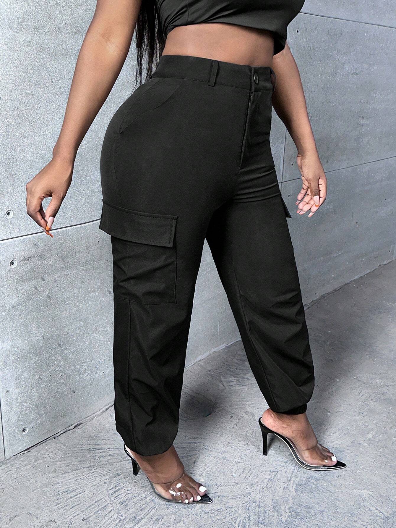 Regular Fit Flap Pocket Side Cargo Joggers – back view detail