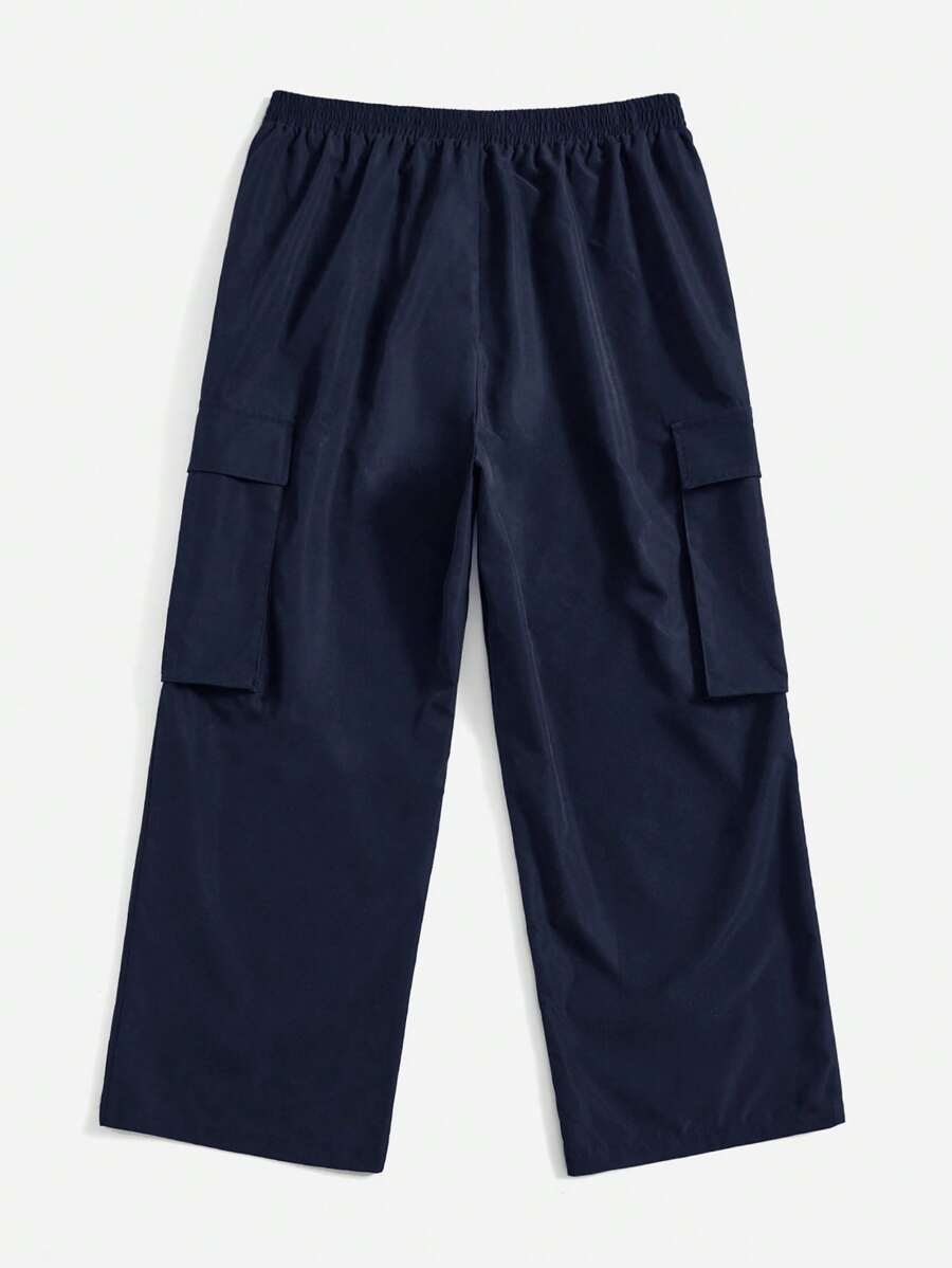 Plus Flap Pocket Side Easy Wear Cargo Pants – model wearing view