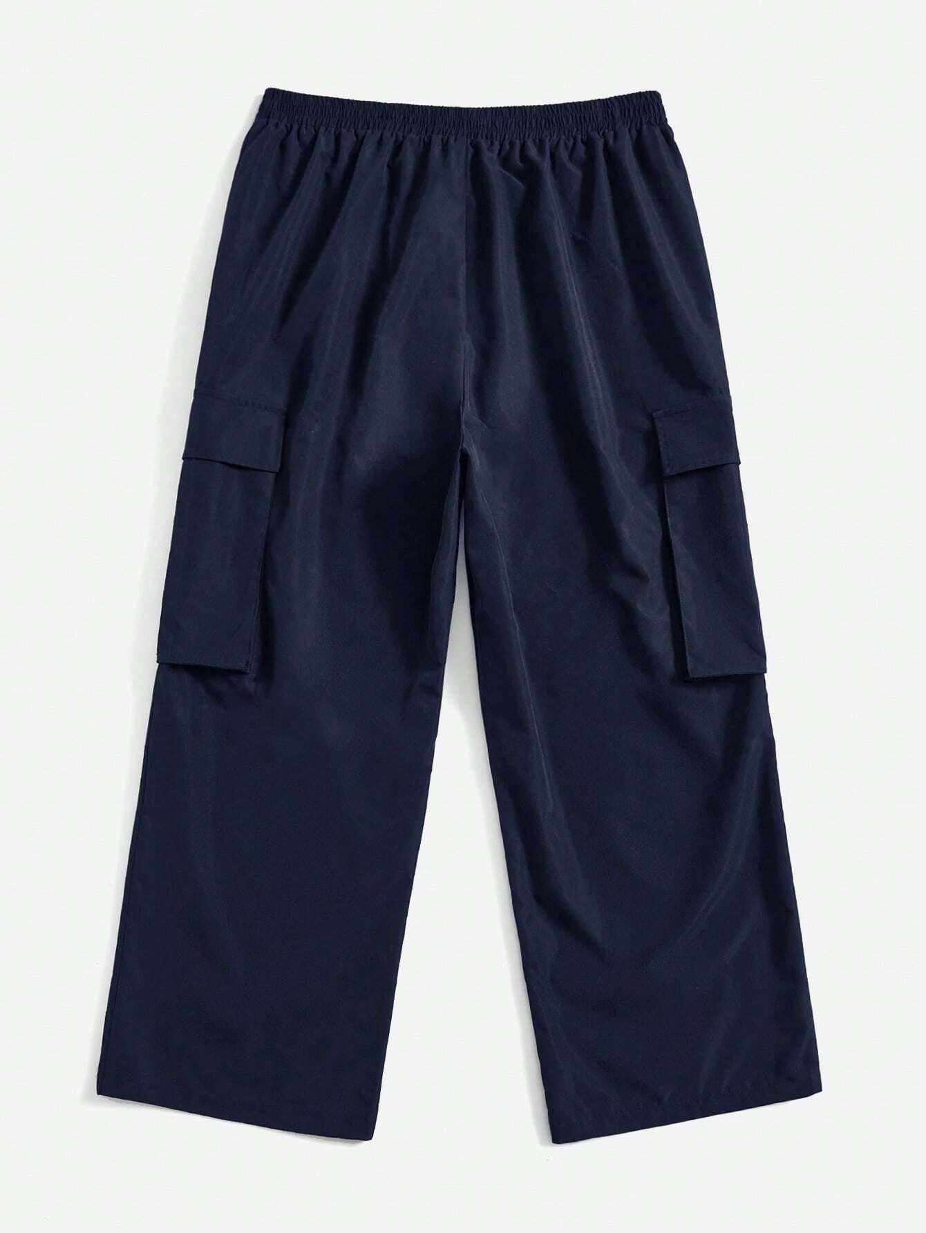Flap Pocket Side Cargo Pants in Green – lifestyle view 13