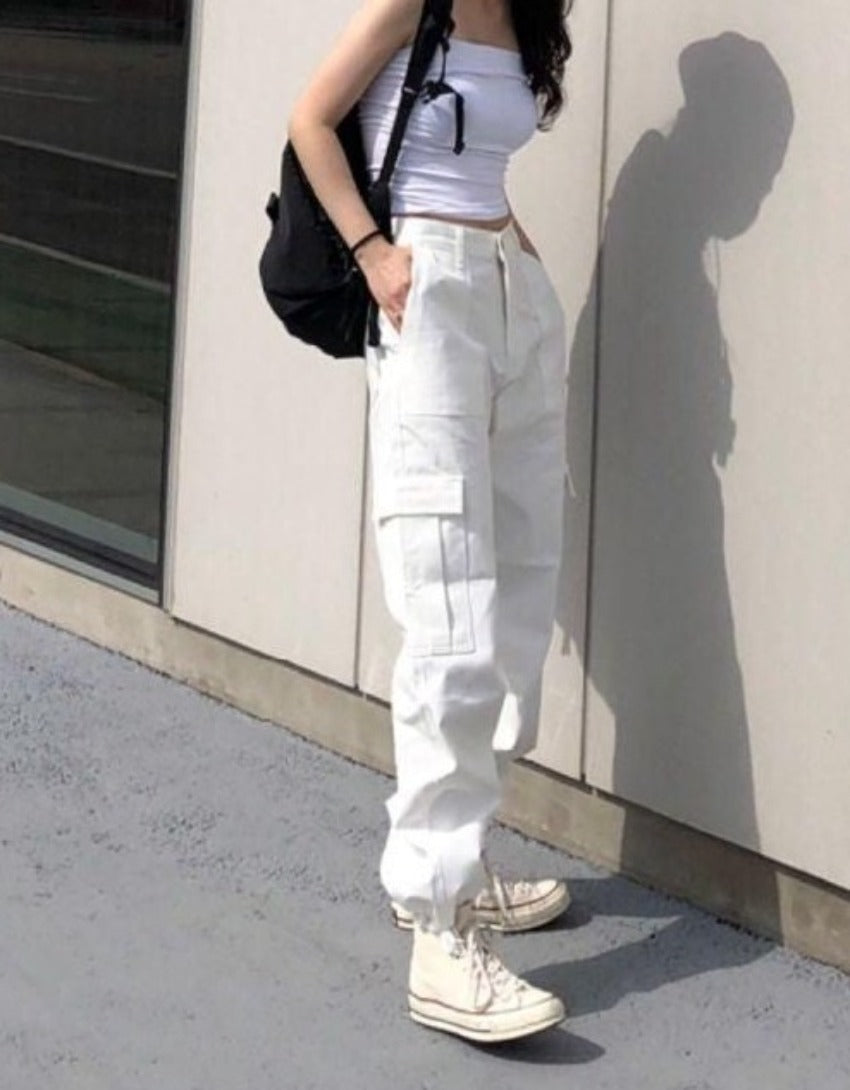 Adjustable Straight Leg Cargo Pants – styled outfit view