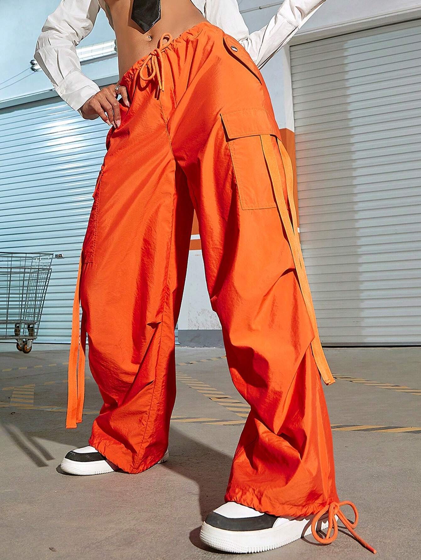 Long Fit Drawstring Waistline Pants – lifestyle view 36
