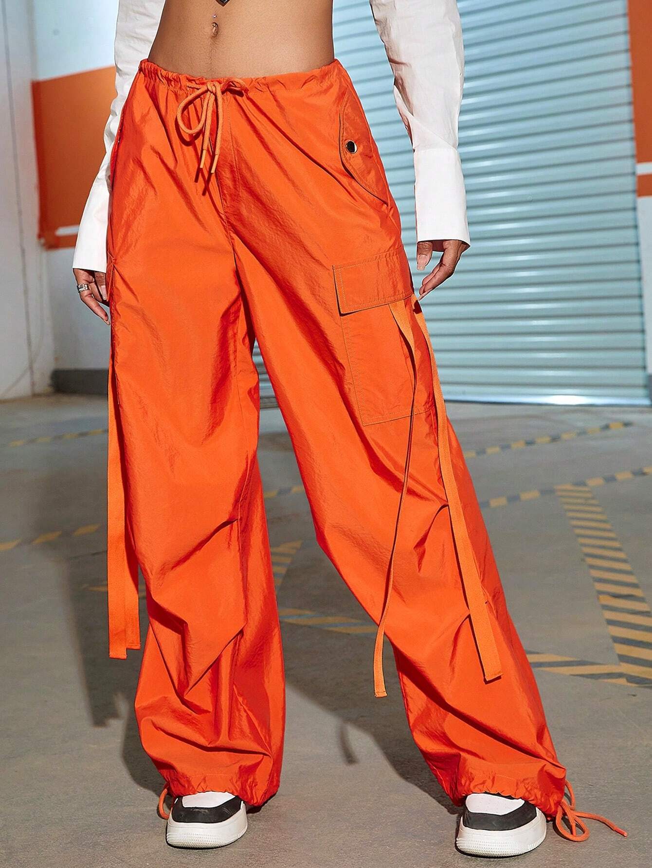 Elevated Waist Parachute Cargo PantsElevated Waist Parachute Cargo Pants - Image 41