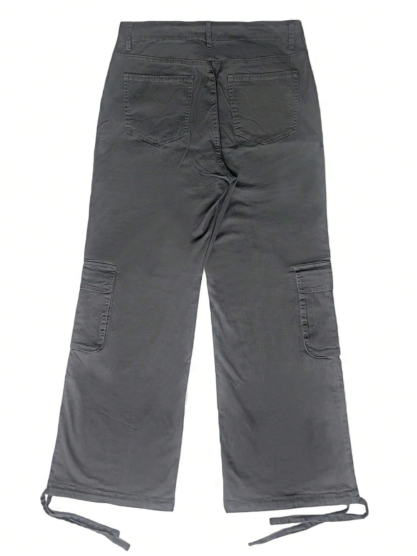 Flap Pocket Side Drawstring Cargo Pant – back view detail