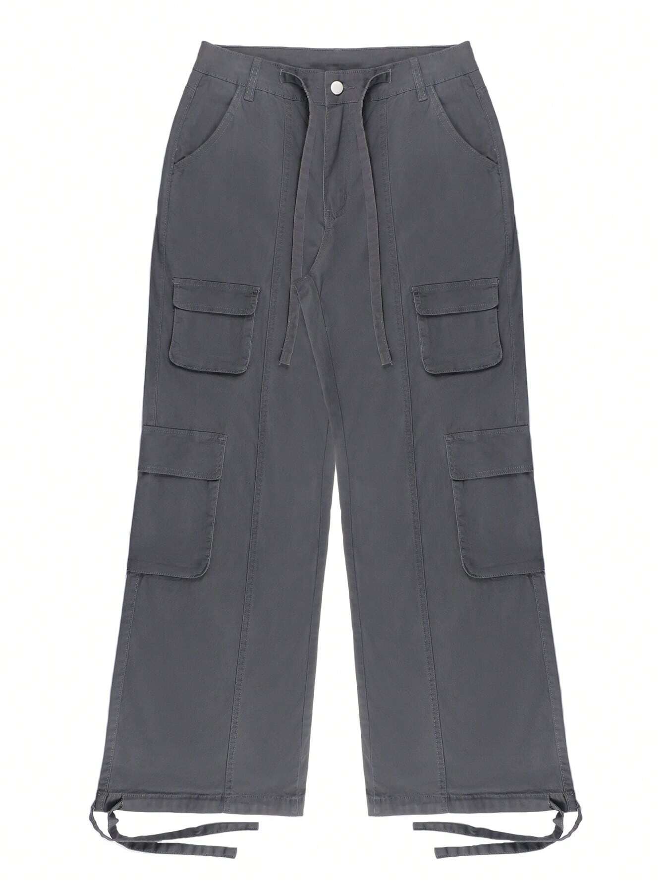 Flap Pocket Side Drawstring Cargo Pant – pocket detail close-up