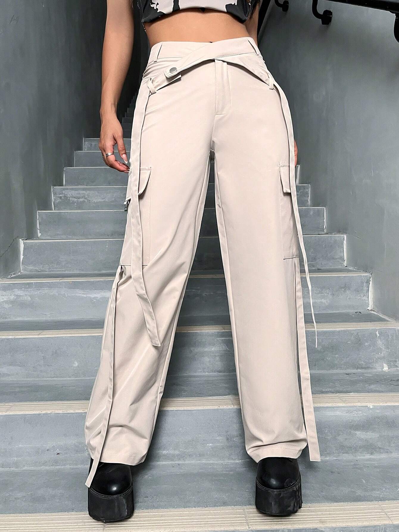 Gorpcore Flap Pocket Cargo Pants – lifestyle view 16