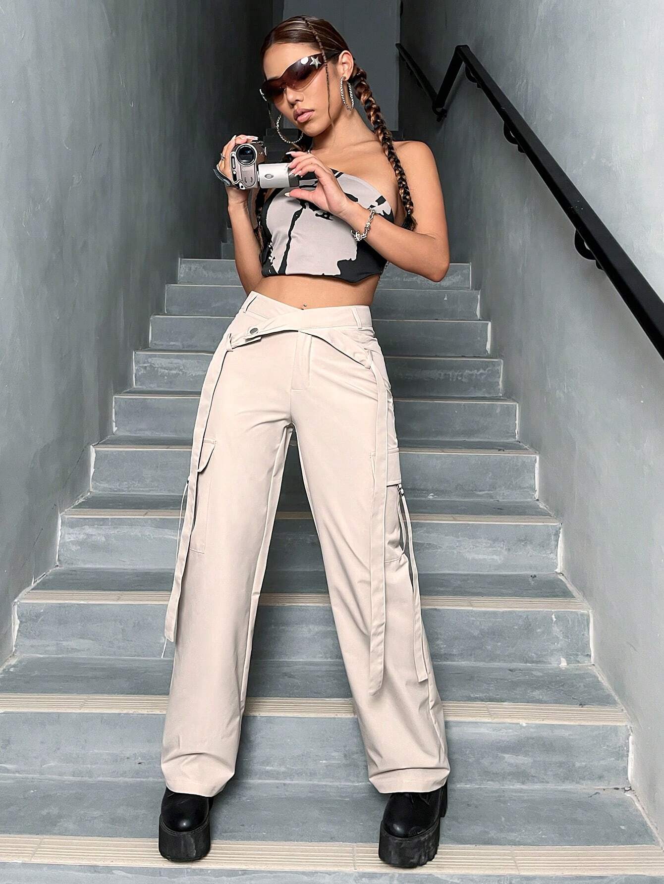 Long Length Zipper Closure Cargo Pants – lifestyle view 15