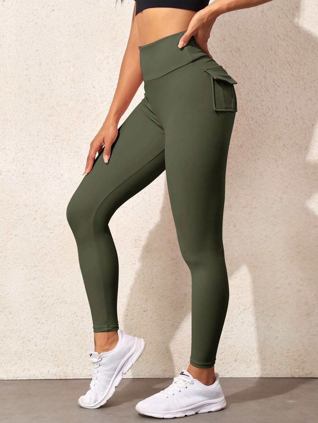Flap Pocket Patched Cargo Pants – styled outfit view