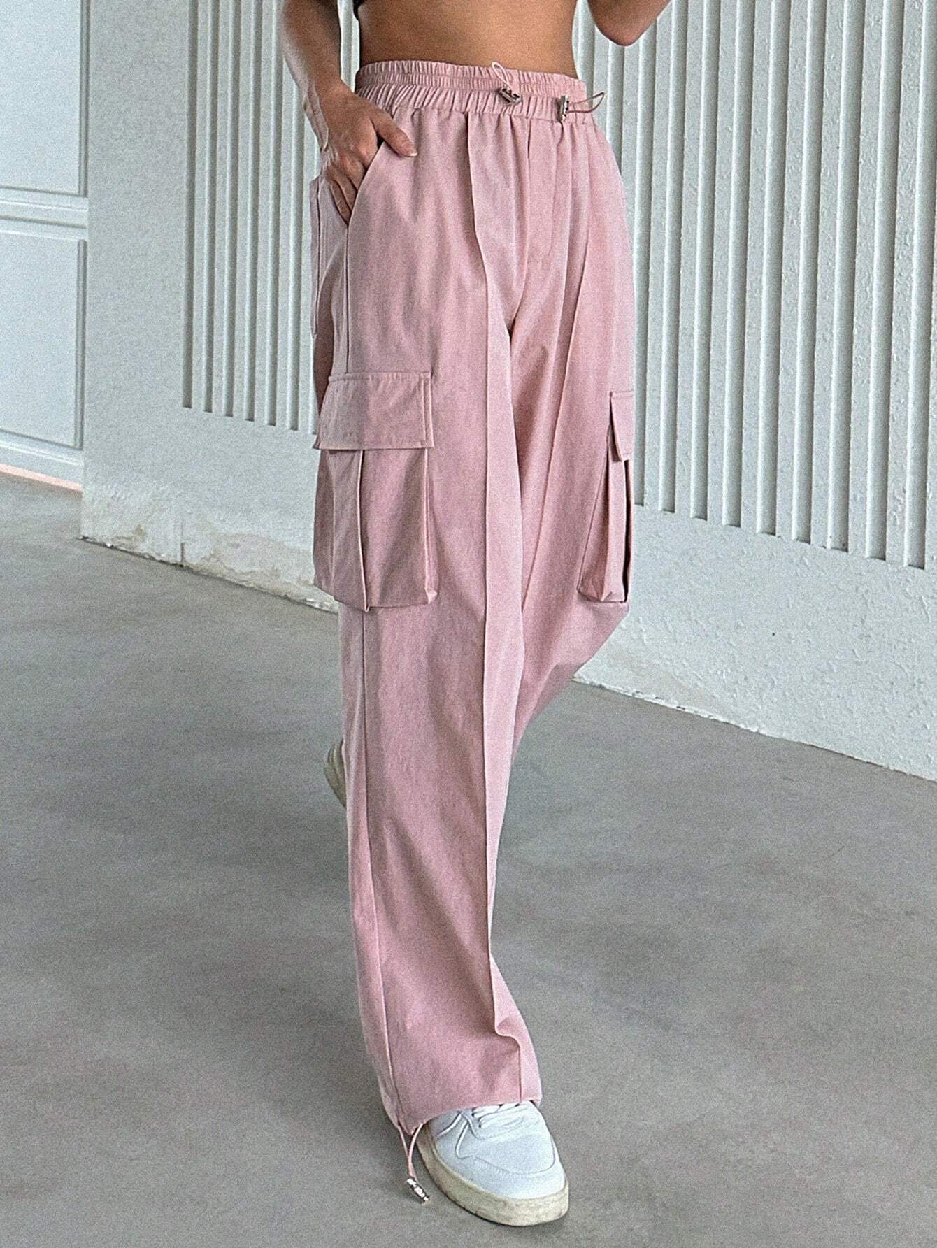 Cargo Pants With Flap Pocket – full length outfit view