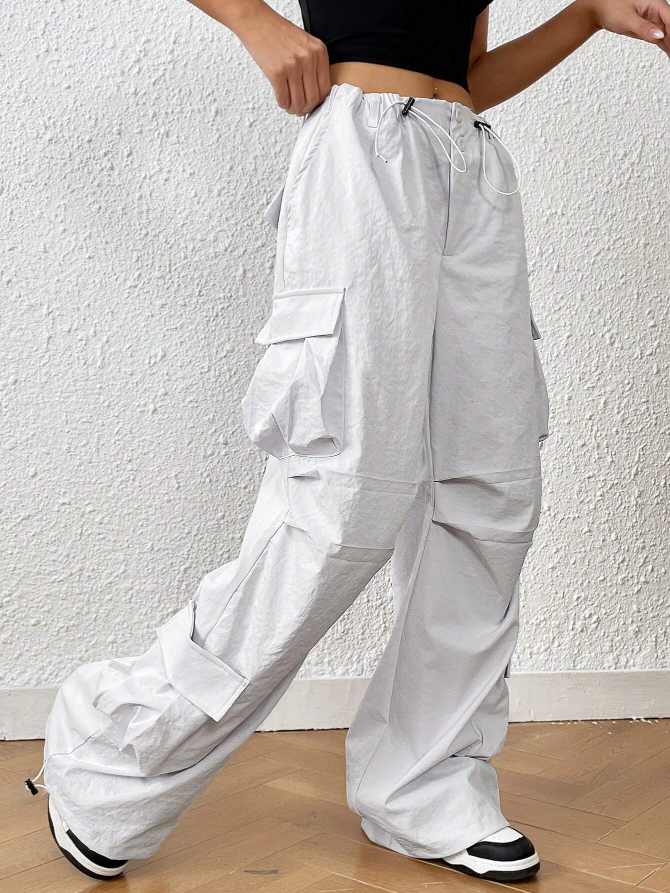 Flap Drawstring Pocket Side Cargo Pant – fit and style view