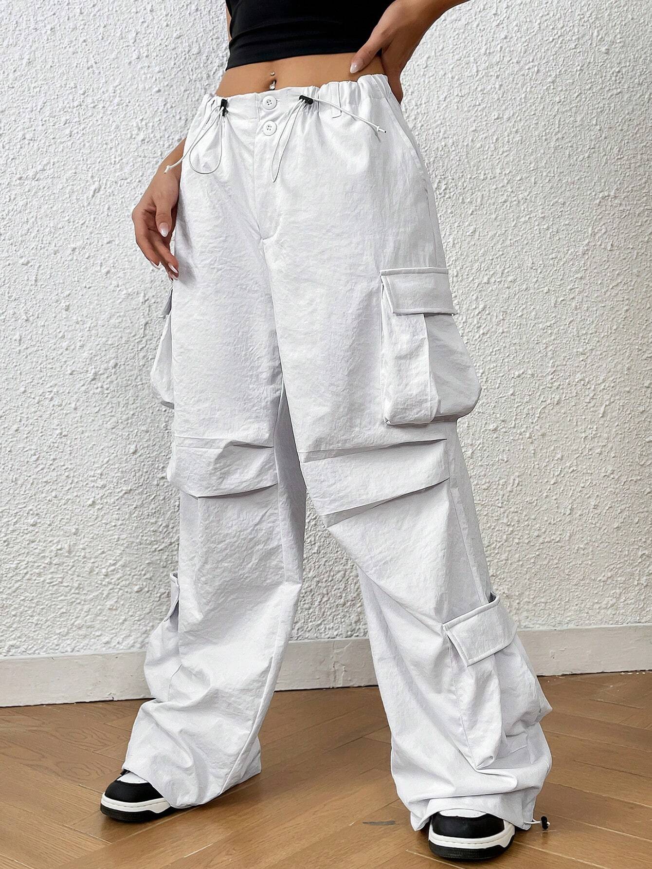 Flap Drawstring Pocket Side Cargo Pant – lifestyle view 11