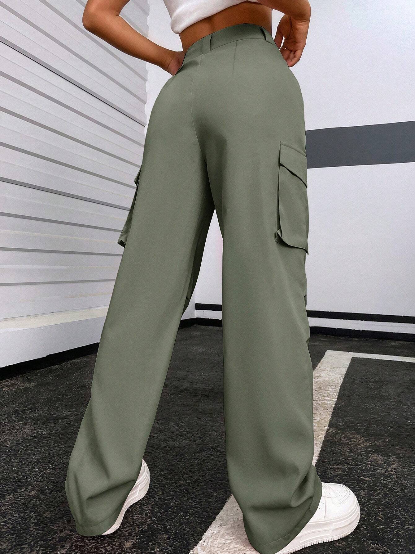 Regular Fit High Waist Cargo Pants – lifestyle view 15