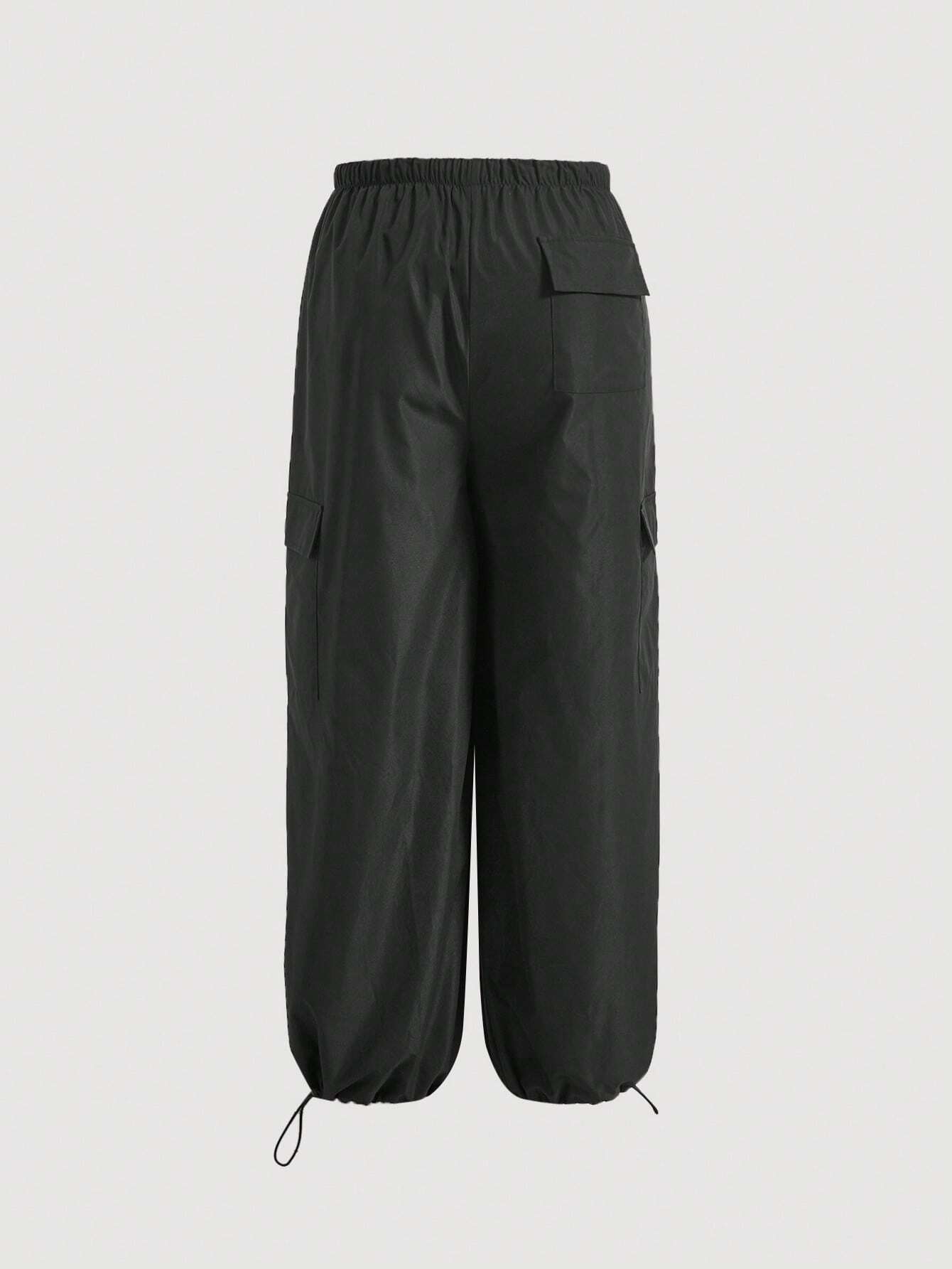 Utility Style Drawstring Cargo Pants – back view detail