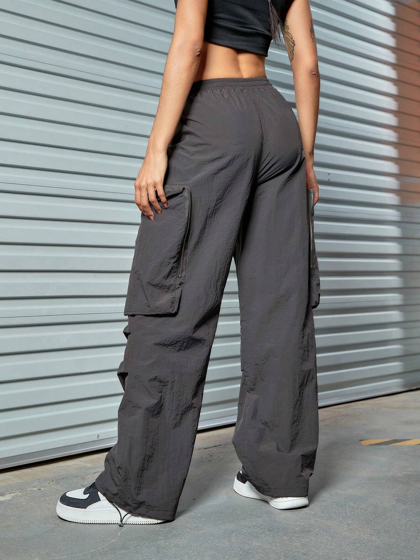 Functional Side Pocket Cargo Pants – side profile view