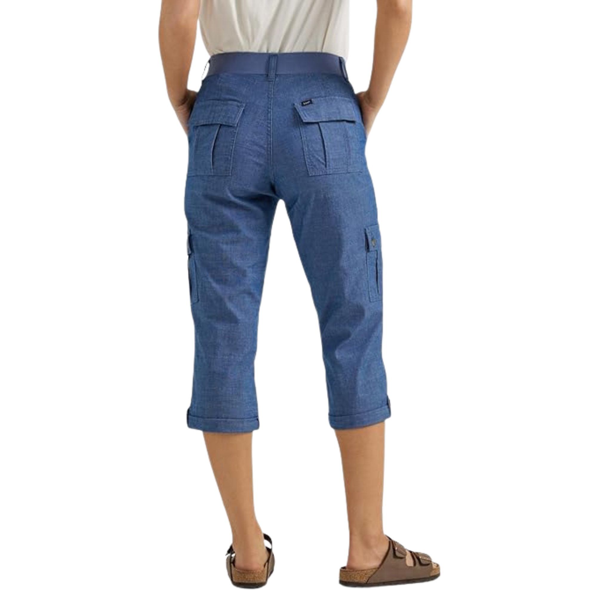 Comfortable And Casual Utility Capri Pants With Pockets For Women – fit and style view