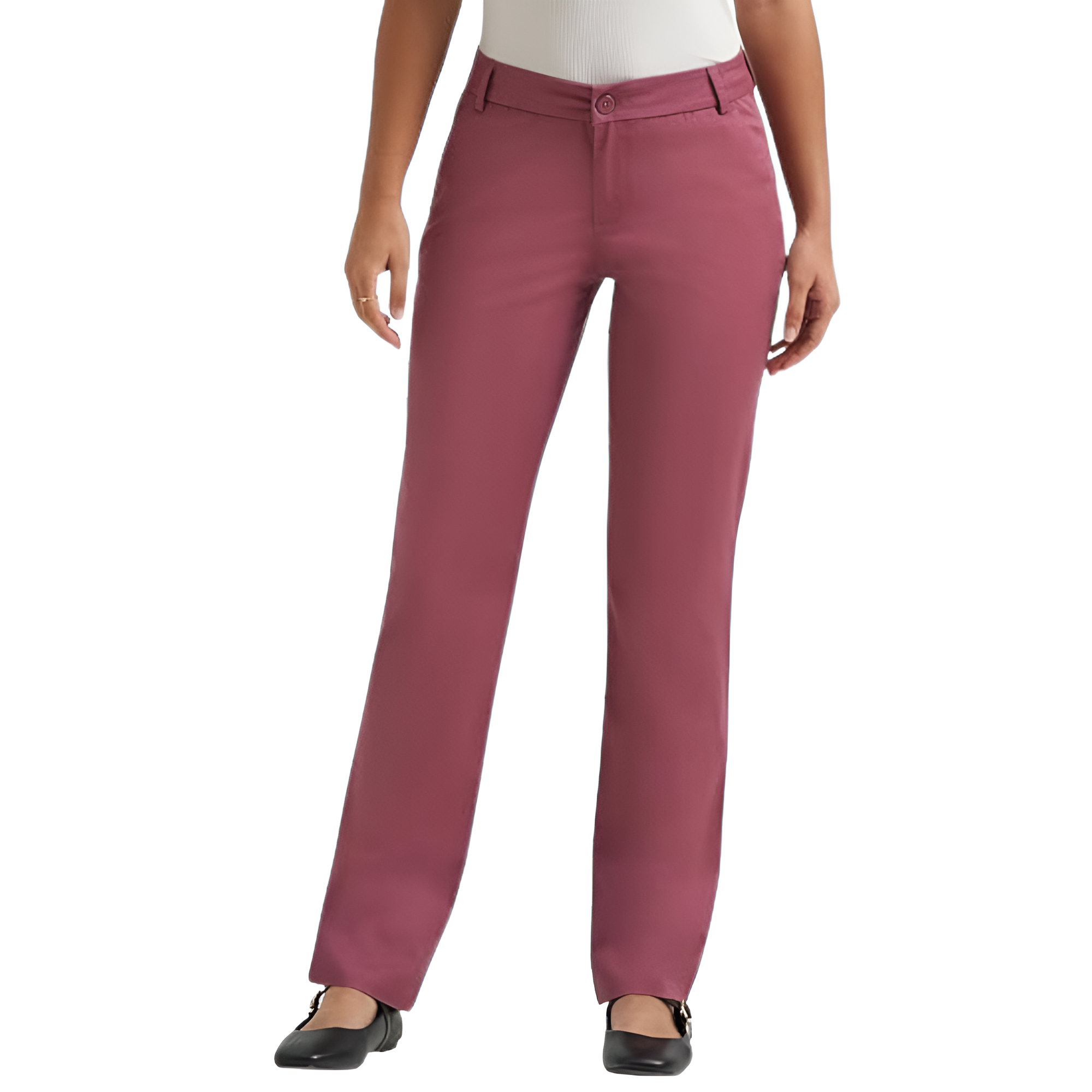 Comfortable Mid Rise Work Trousers For Women  – lifestyle view 18