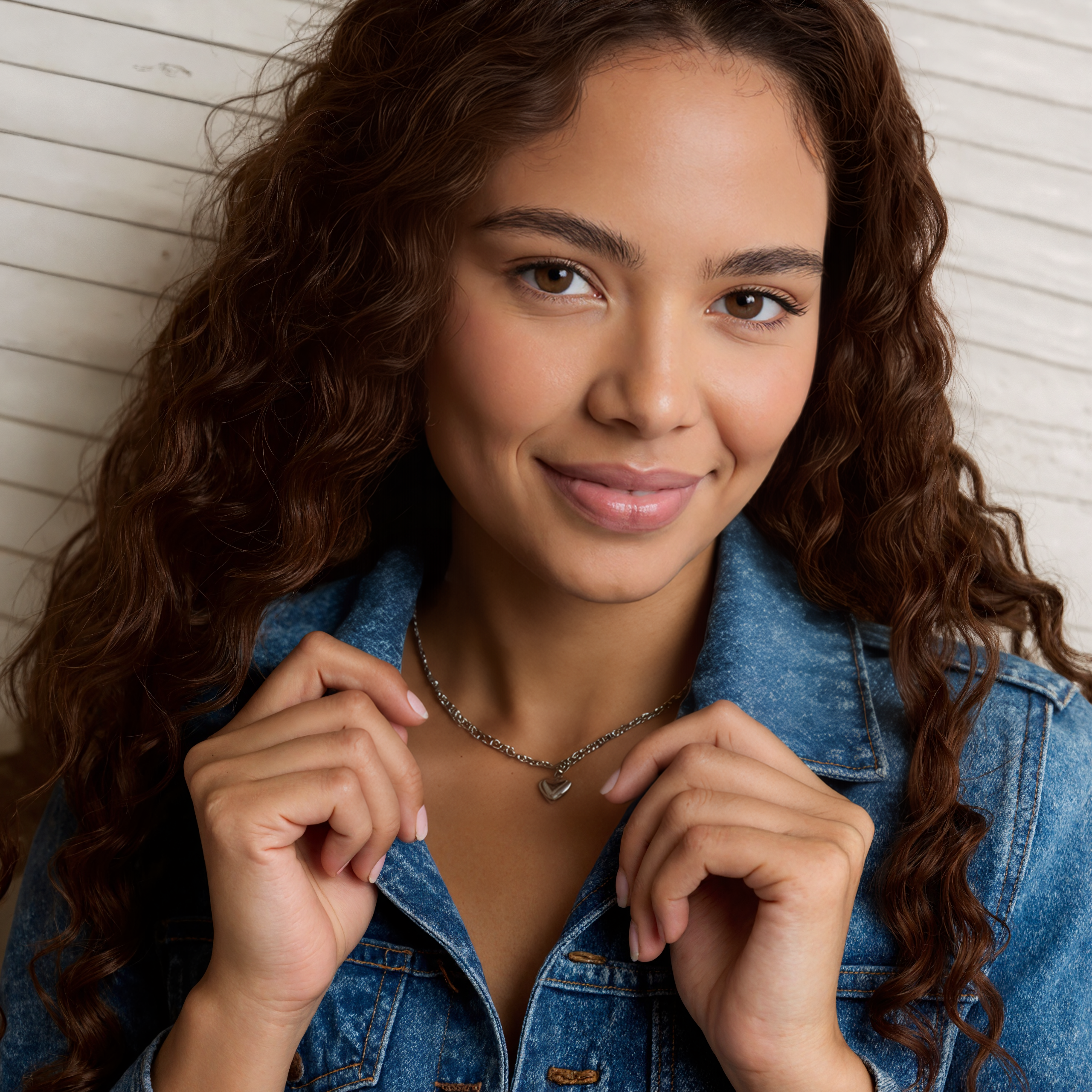 Women's Cinched Denim Jacket – waistband detail