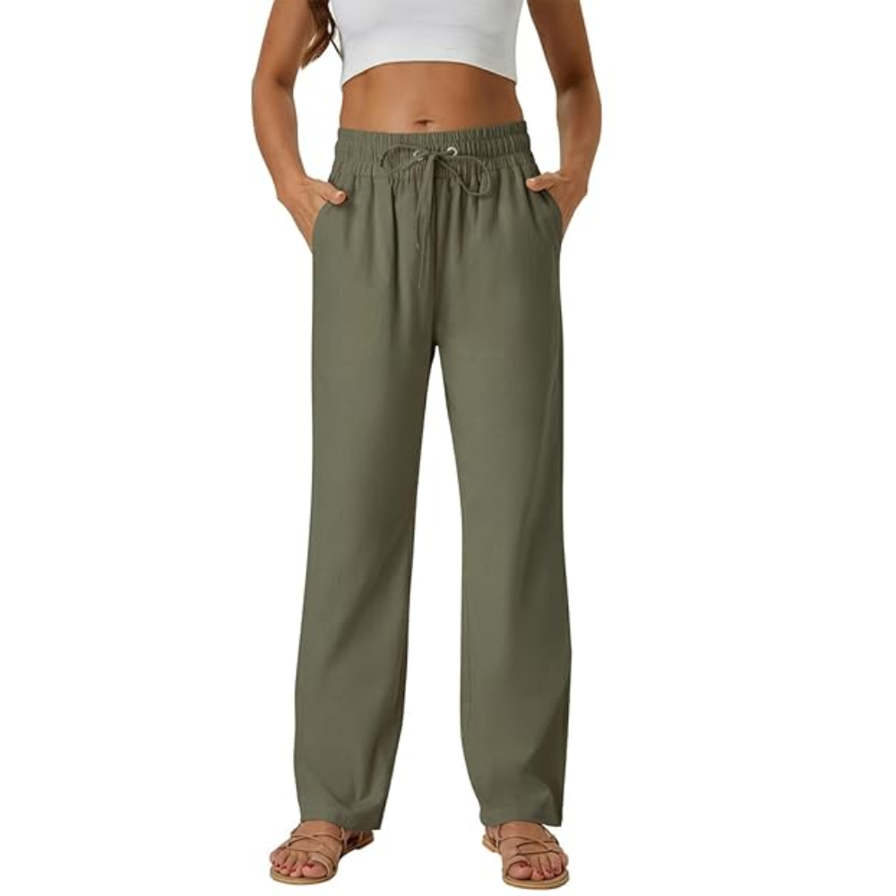 Casual High Rise Loose Fit Summer Pants With Side Pockets – lifestyle view 16