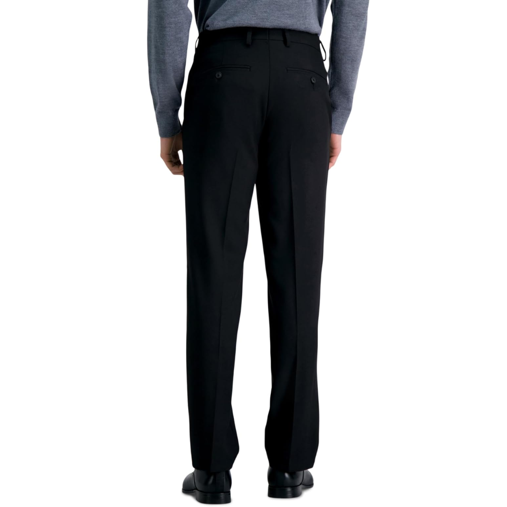 Straight Fit Dress Pants With Flat Front Style For Men – side profile view