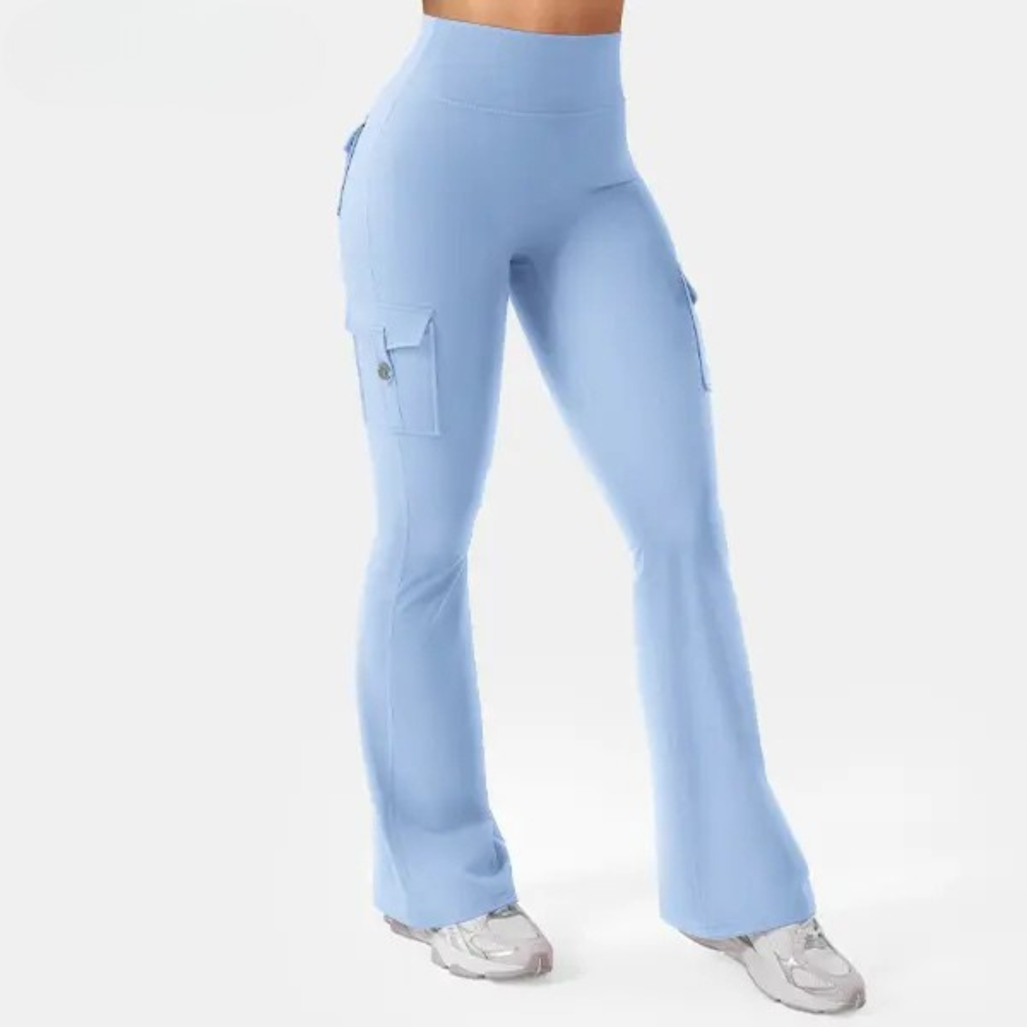 Women's Flare Cargo Workout Yoga Pants – lifestyle view 23