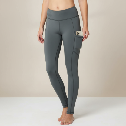 Warm Fleece Lined Yoga Pants With Pockets For Winter Workouts