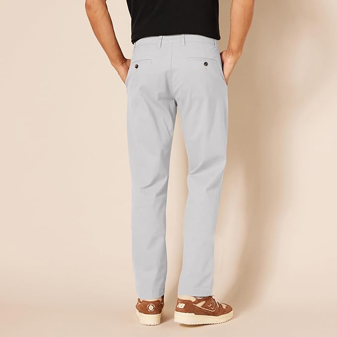 Athletic Fit Chino Twill Pants For Men – side profile view