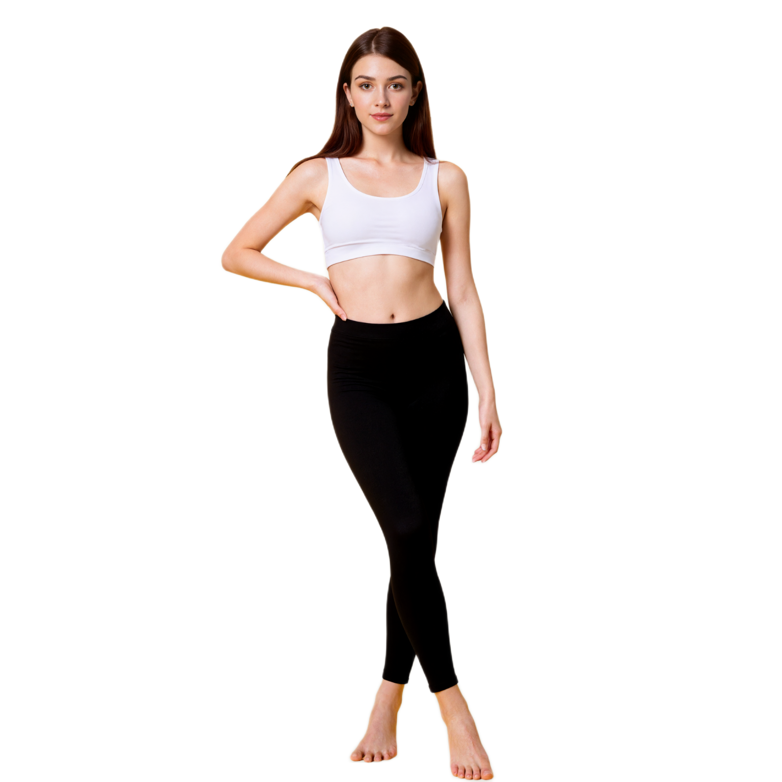 Women's Pack Of 2 Thermal Long Leggings Pants – back view detail