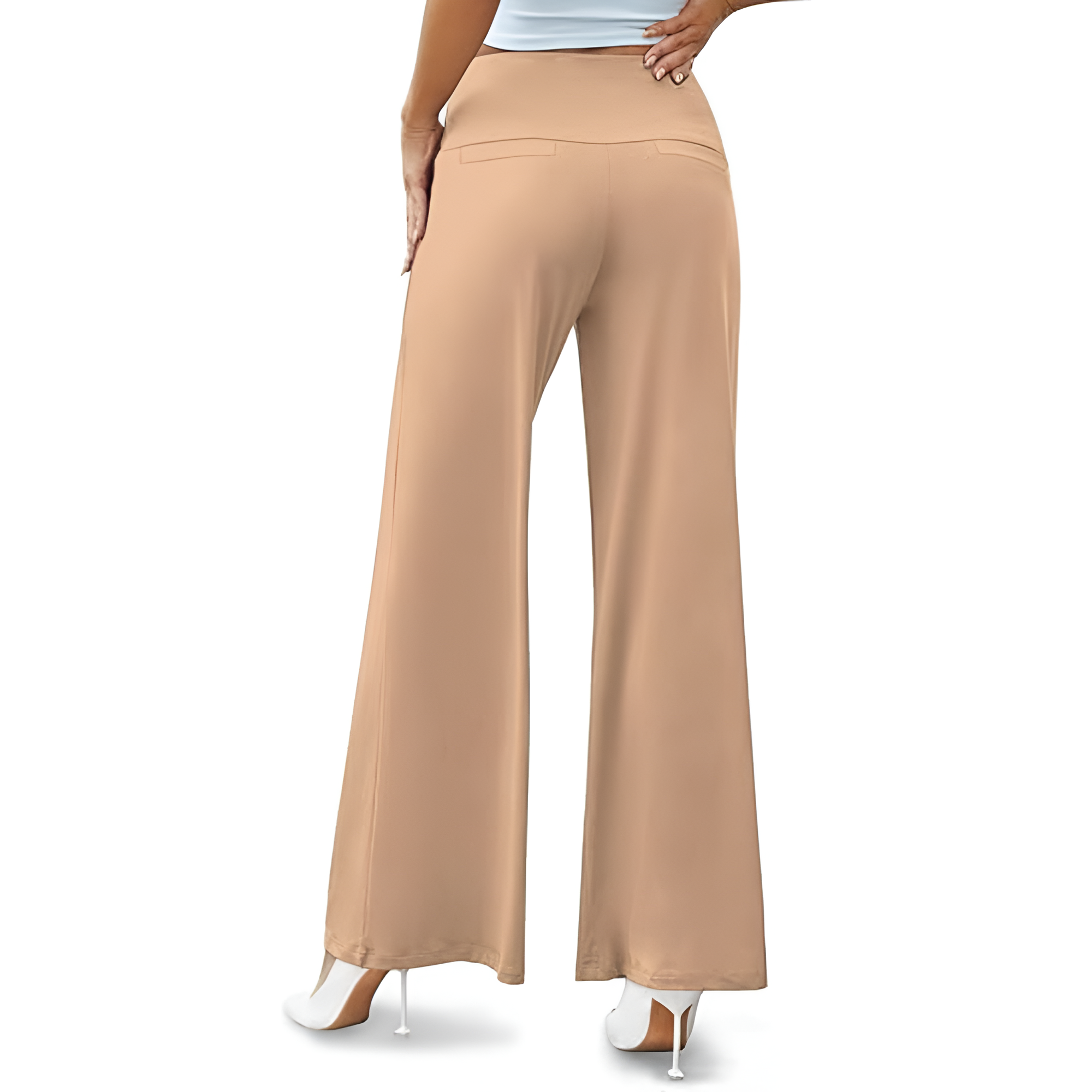 Casual And Comfy Wide Fit Palazzo Pants For Women – back view detail