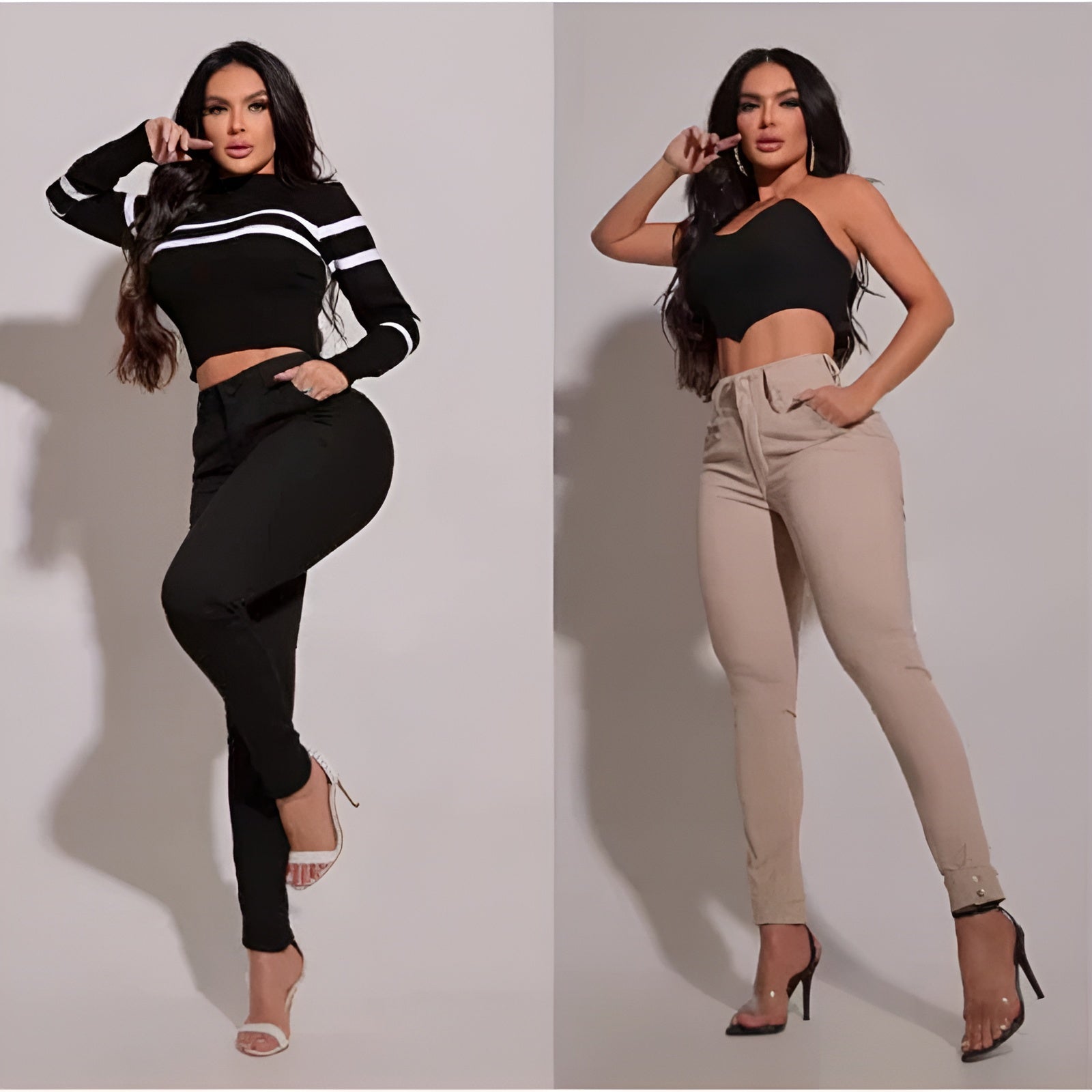 Women's Dual Pack Contoured Fit Jeans With Silhouette – side profile view