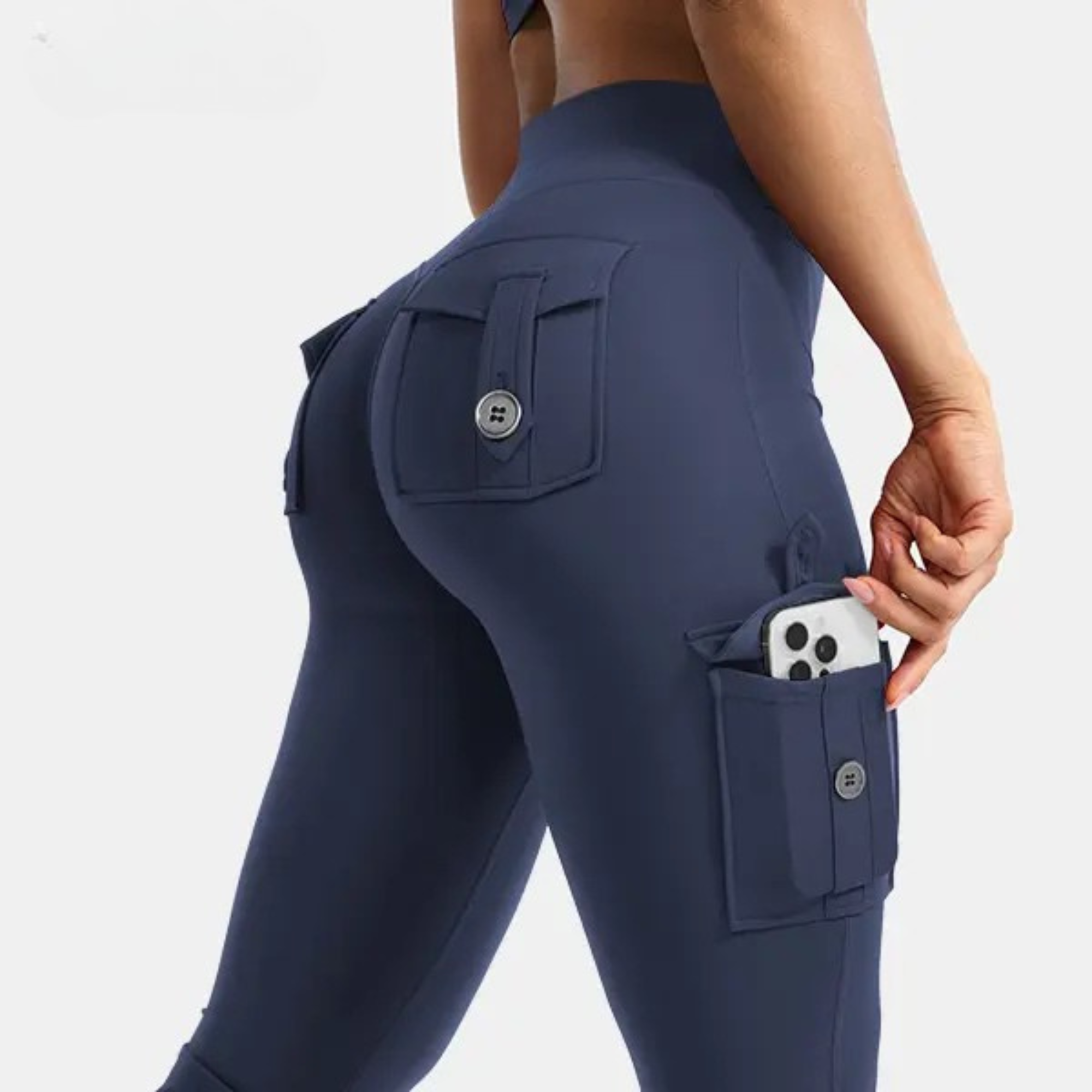 Women's Flare Cargo Workout Yoga Pants – lifestyle view 22