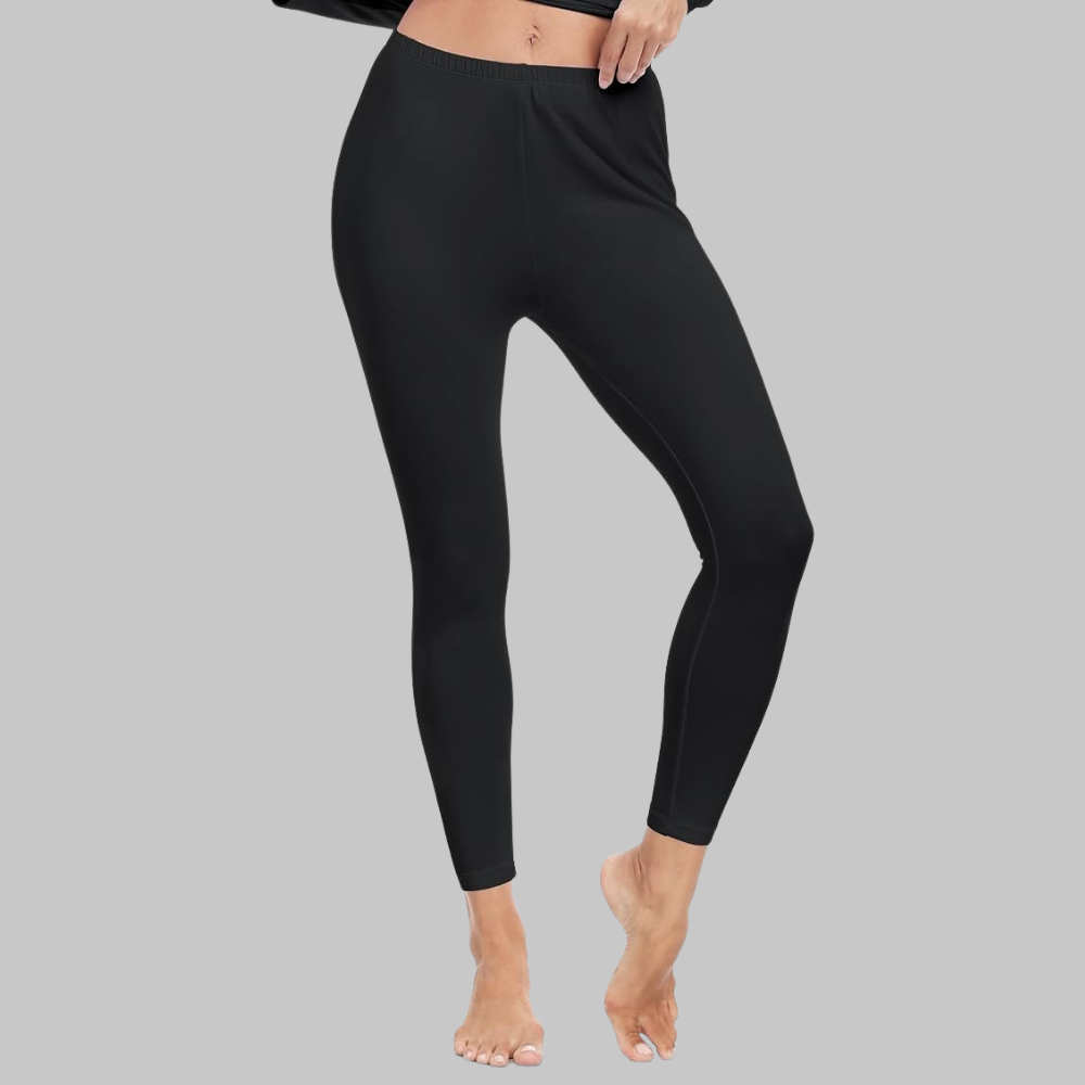 Pack Of 3 Thermal Fleece Lined Leggings For Women – side profile view