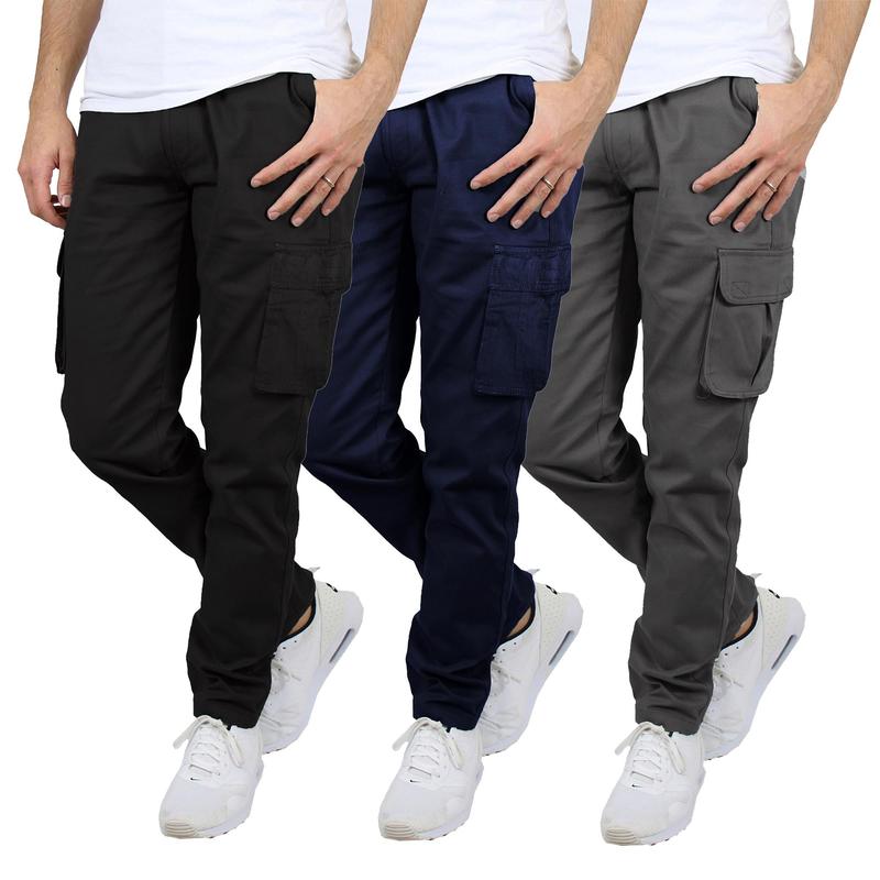 Flex Stretch Pack Of 3 Cargo Pants For Men