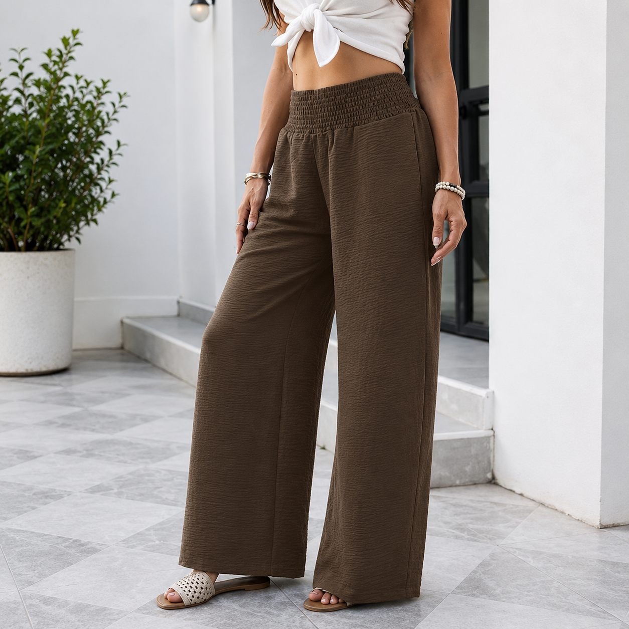 Casual Lounge Pants With Pockets And Flowy Trousers For Women