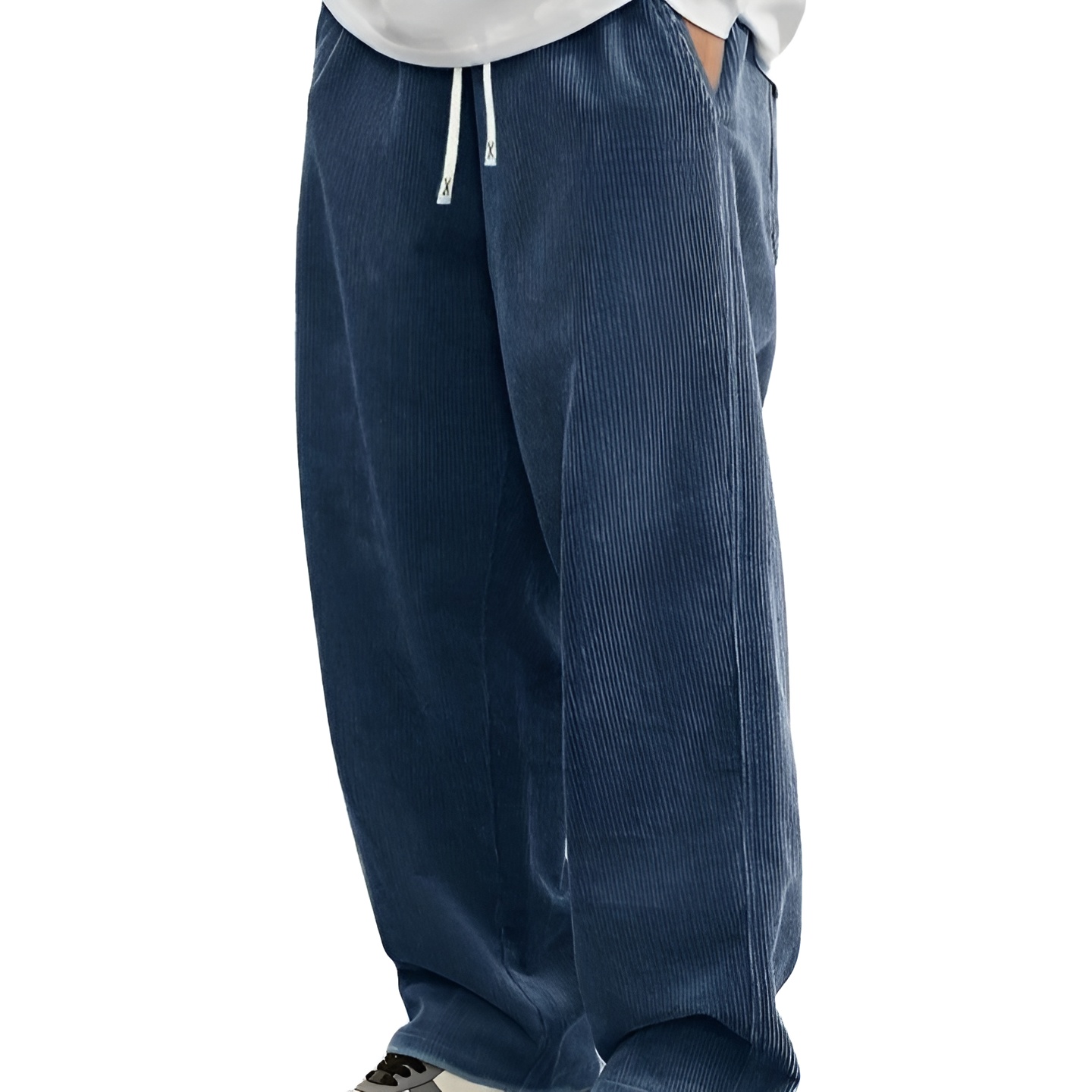 Casual Loose Fit Pants With Pockets For Men – pocket detail close-up