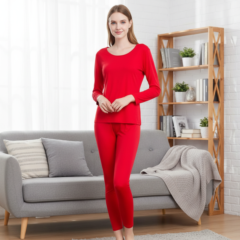 Women Mulberry Silk Thermal Long SetMulberry Silk Long Johns Thermal Underwear Sets For Women - Image 10