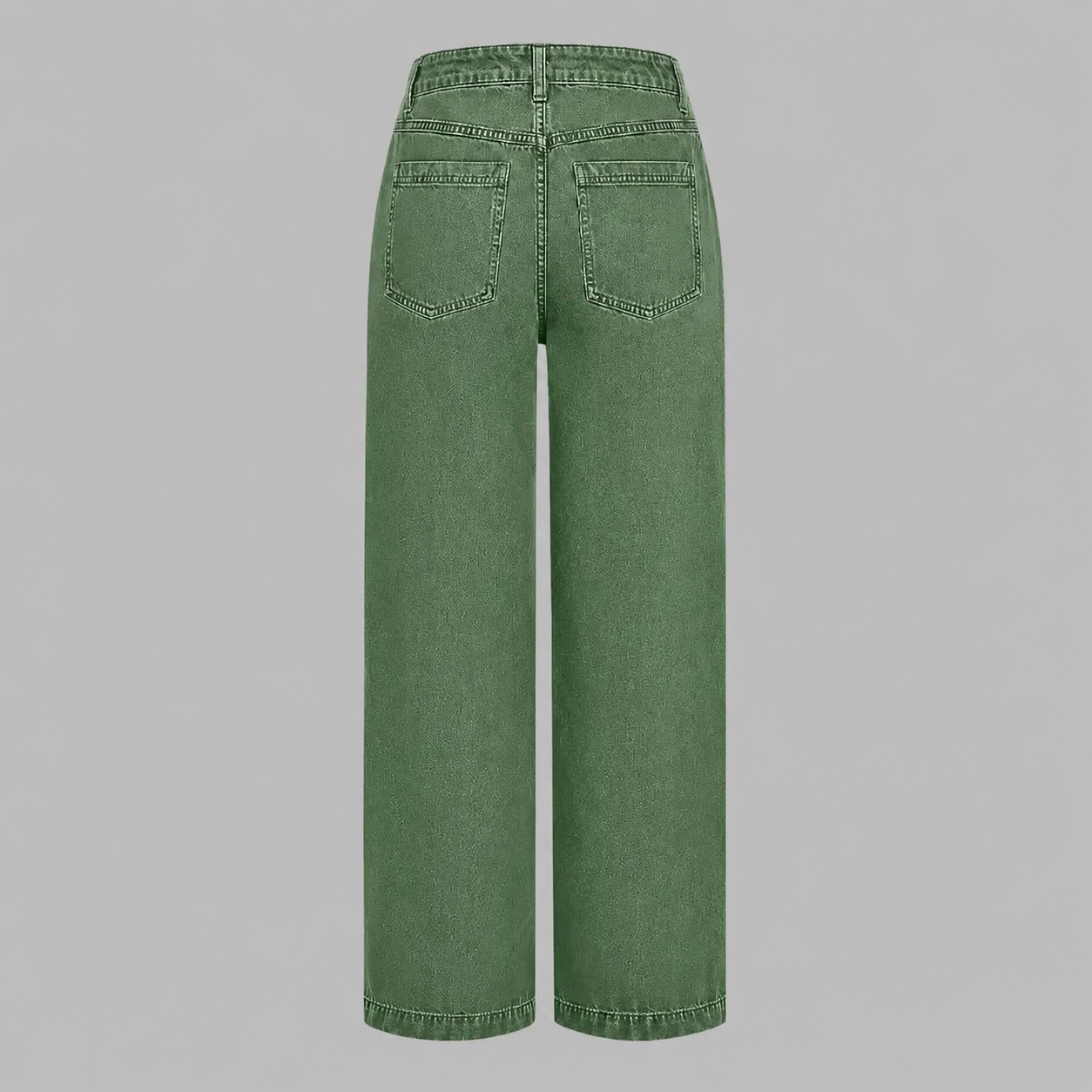 Solid Color Flap Pocket Mid Rise Wide Cargo Pants For Women