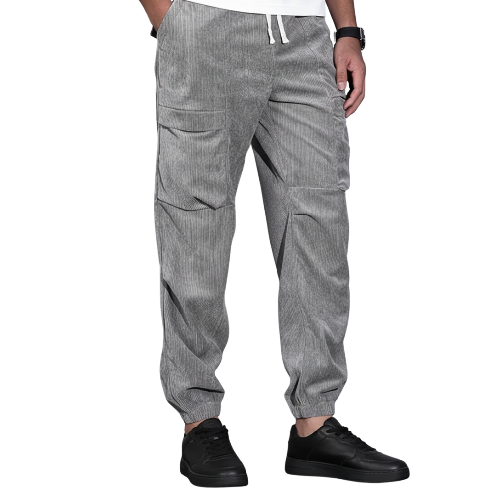Modern Corduroy Cargo Pants For Men – women's cargo pants front view