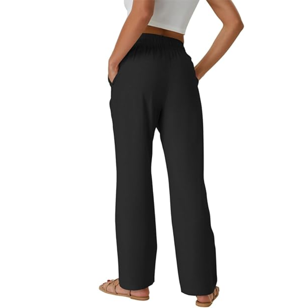 Casual High Rise Loose Fit Summer Pants With Side Pockets – lifestyle view 15