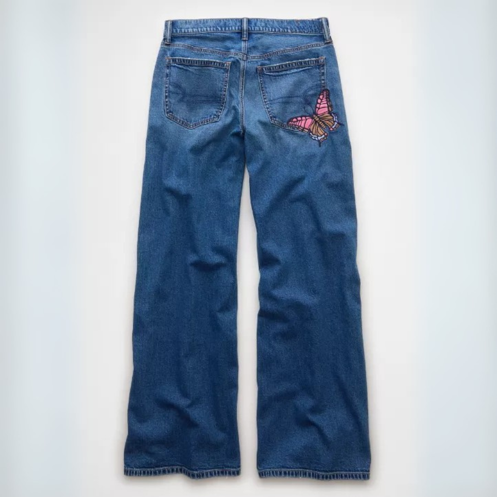 Women's Women Wide Leg Jeans with Embroidered Detail - product image 2 of 8