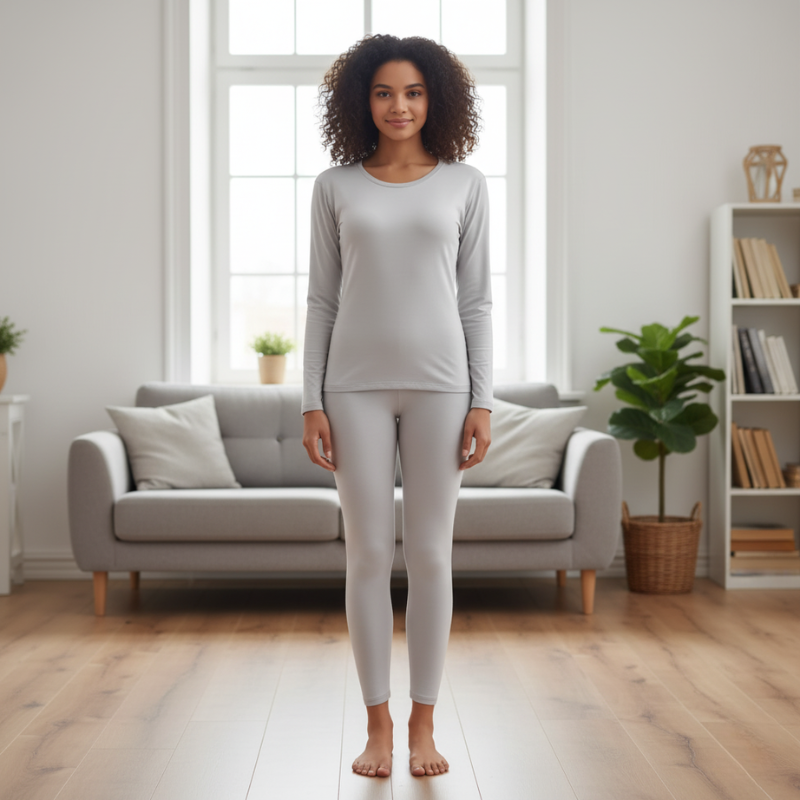 Women's Women Ultra Soft Thermal Long Set For Cold Weather - Stretch Com – waistband detail